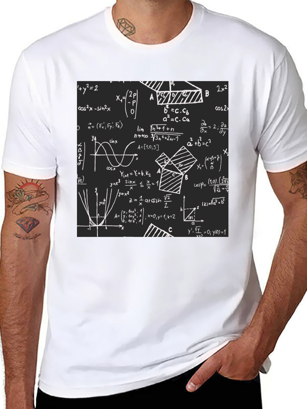 Math Equations Graphic Print T-Shirt