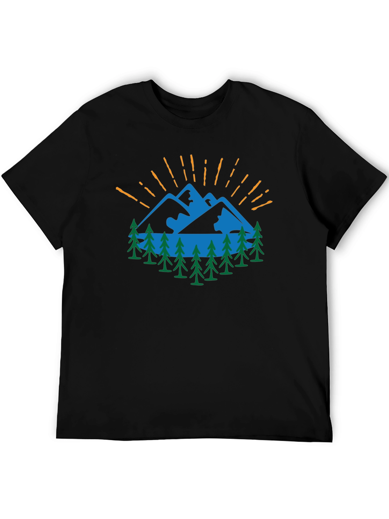 Mountain Scene Graphic T-Shirt - Outdoor Adventure Tee