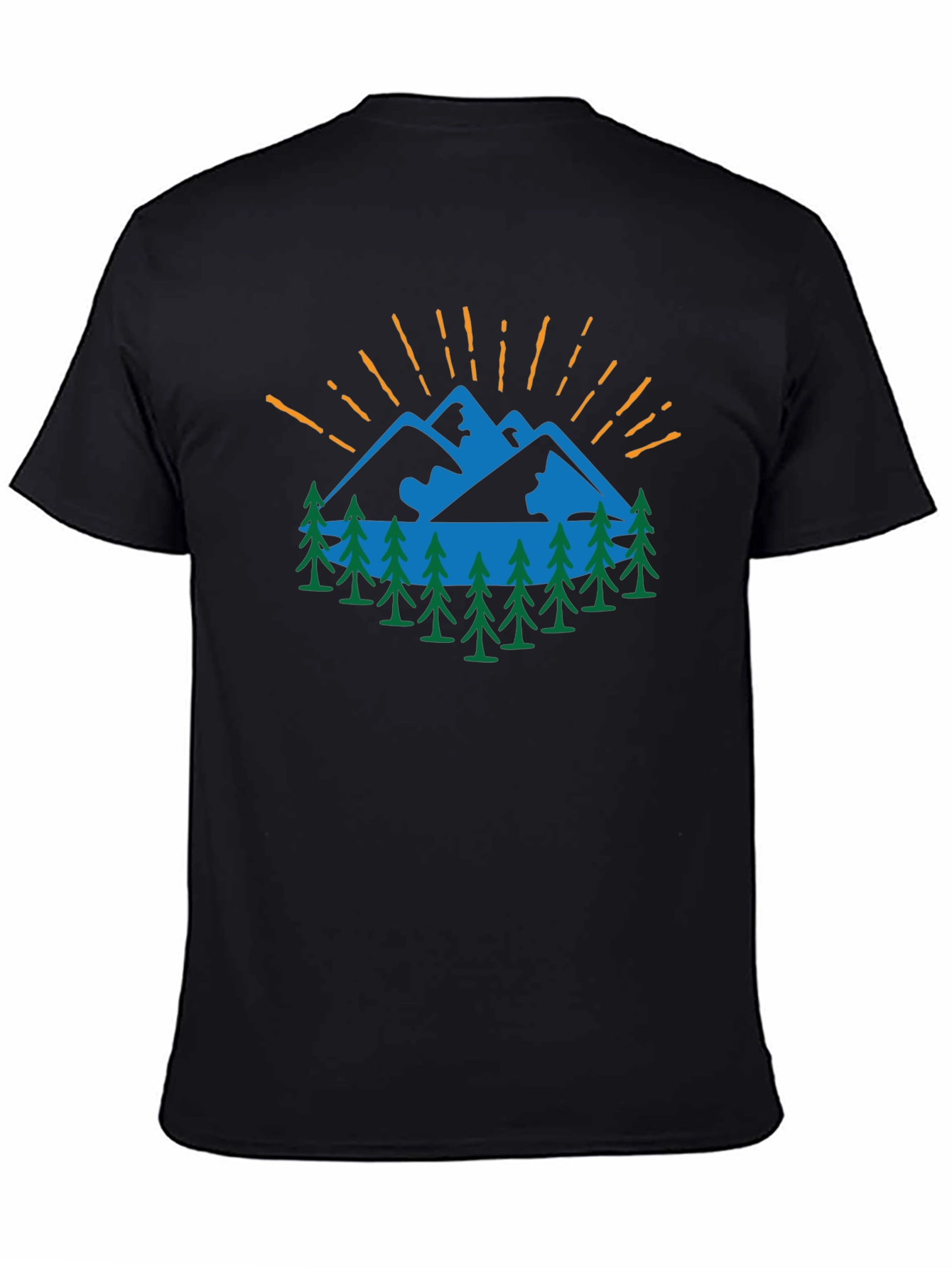 Mountain Scene Graphic T-Shirt - Outdoor Adventure Tee