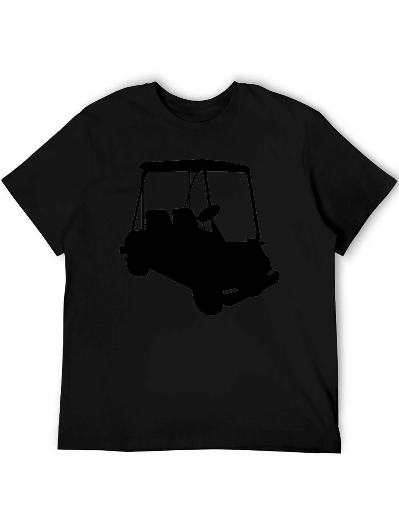 Golf Cart Silhouette Graphic Tee - Stylish Comfort