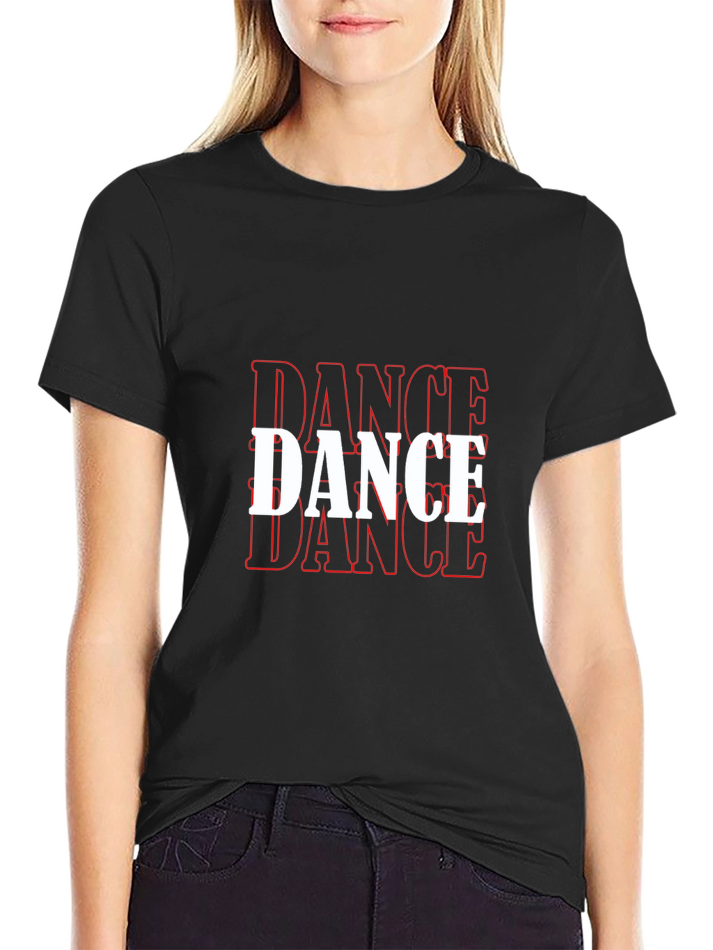 Dance Graphic T-Shirt - Black Cotton Tee