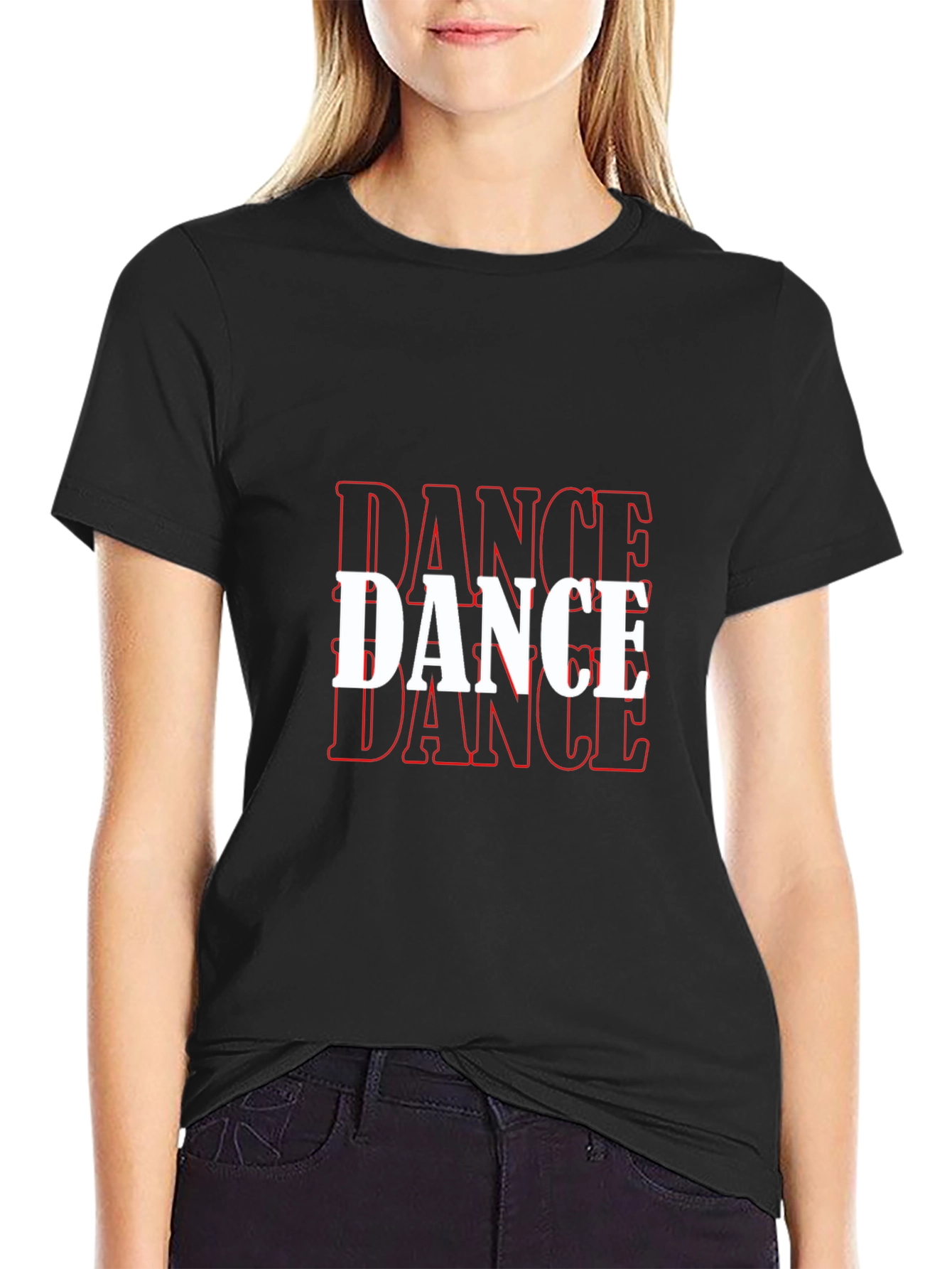 Dance Graphic T-Shirt - Black Cotton Tee