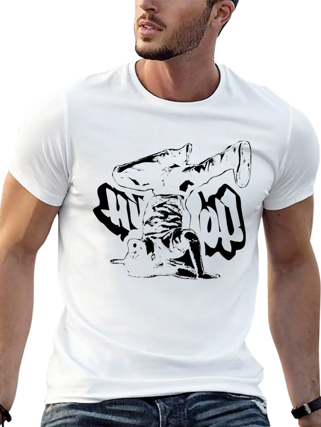 Black Hip Hop Graphic Tee