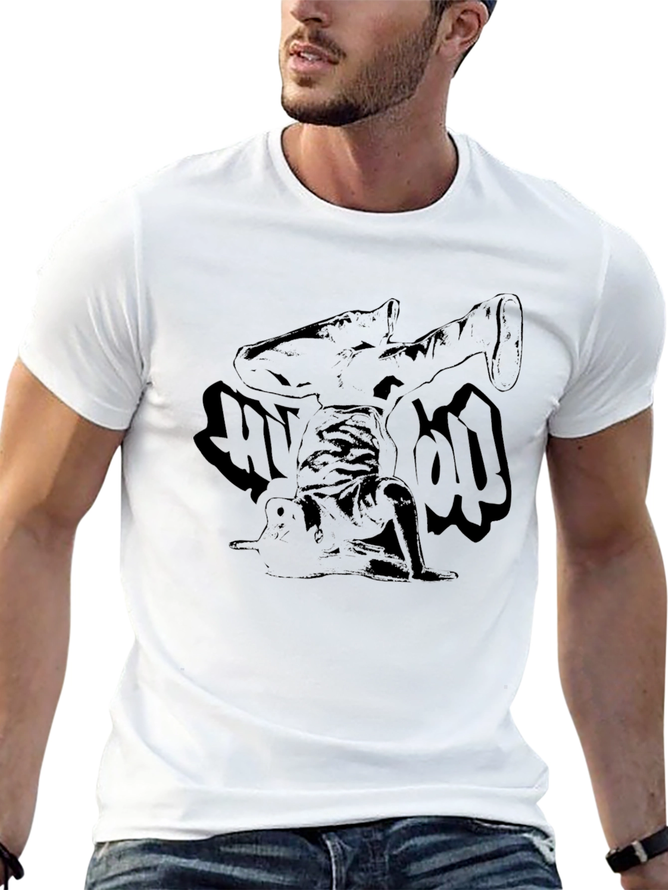 Black Hip Hop Graphic Tee