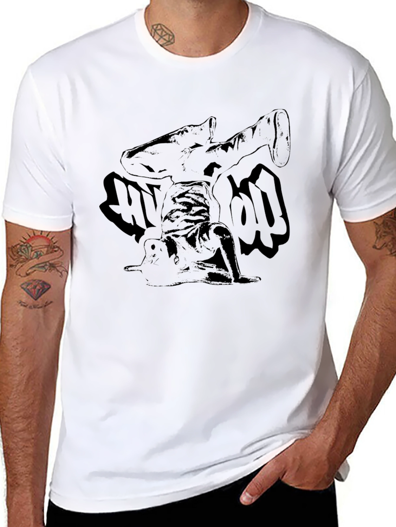 Black Hip Hop Graphic Tee