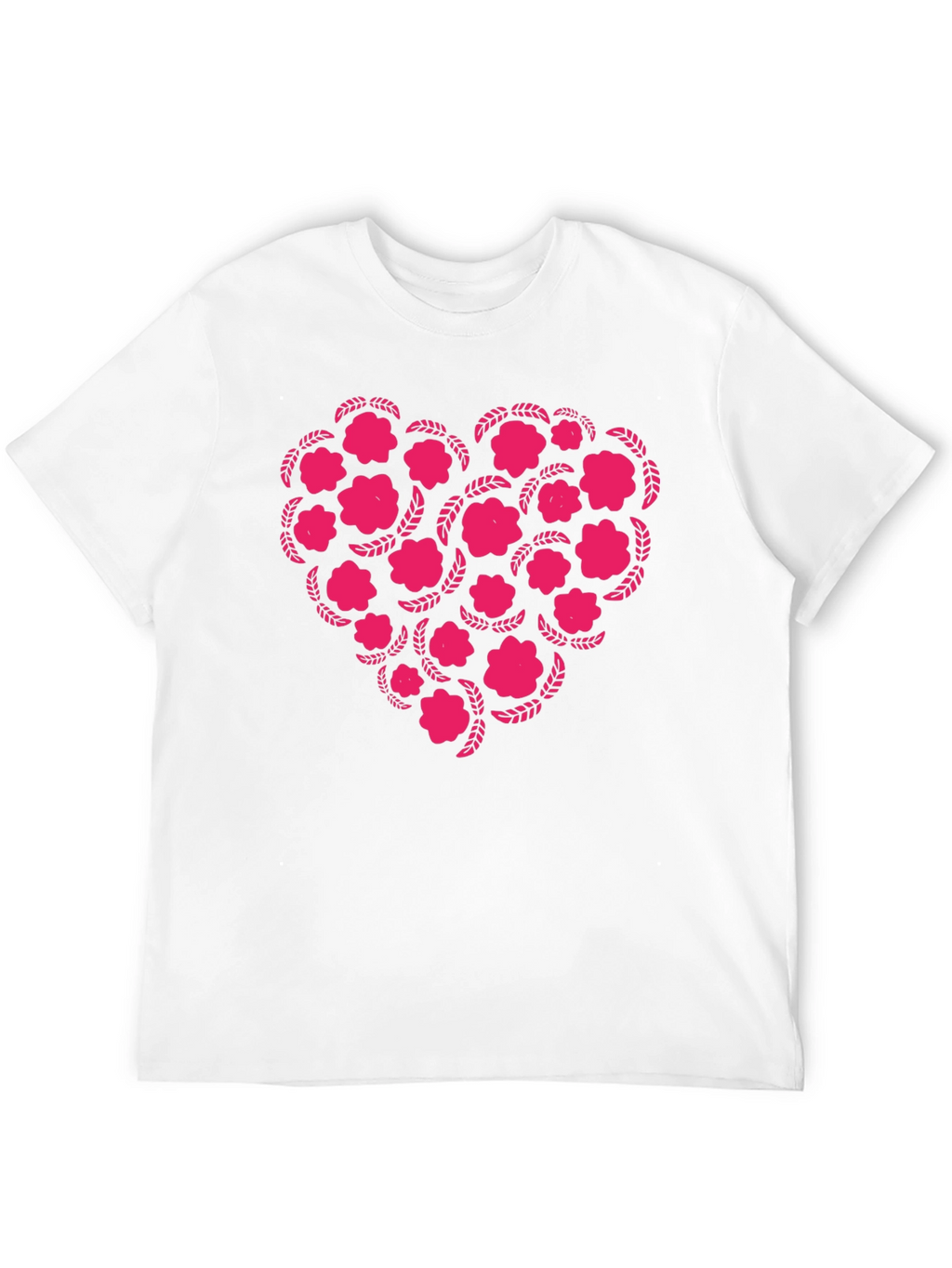 Floral Heart Graphic Tee - Black