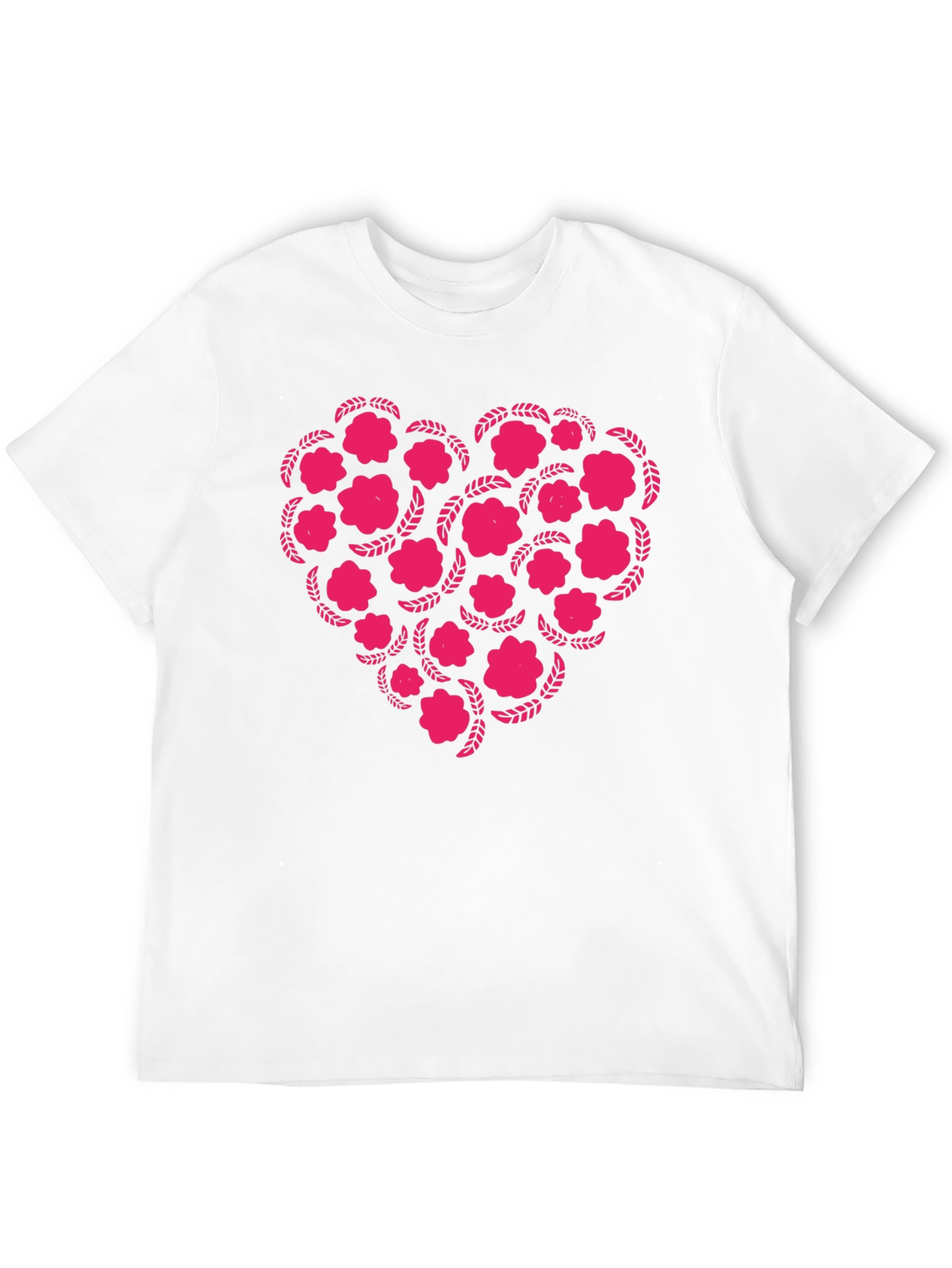 Floral Heart Graphic Tee - Black