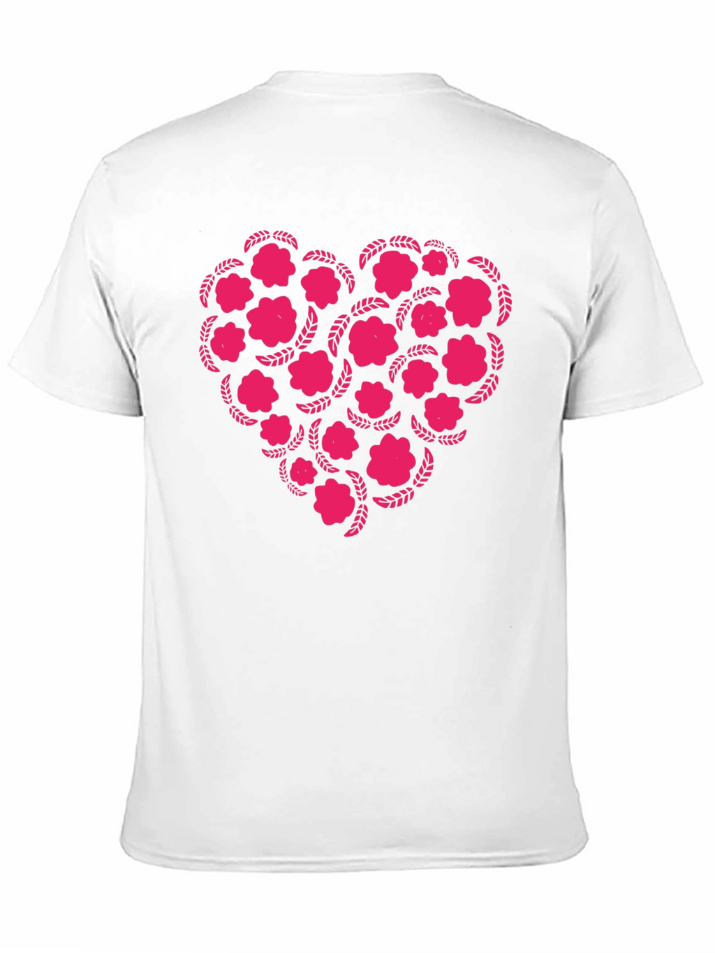 Floral Heart Graphic Tee - Black