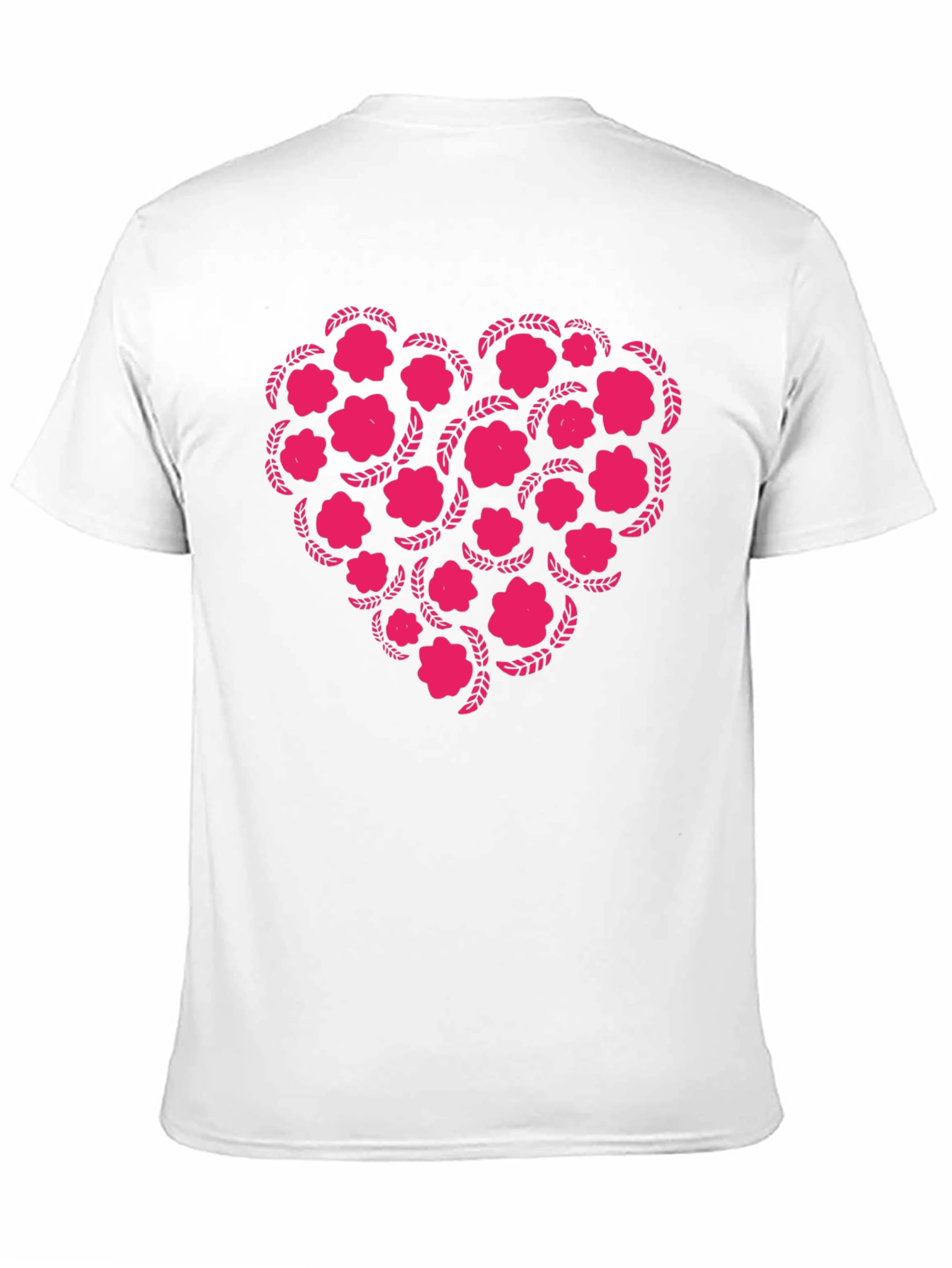 Floral Heart Graphic Tee - Black