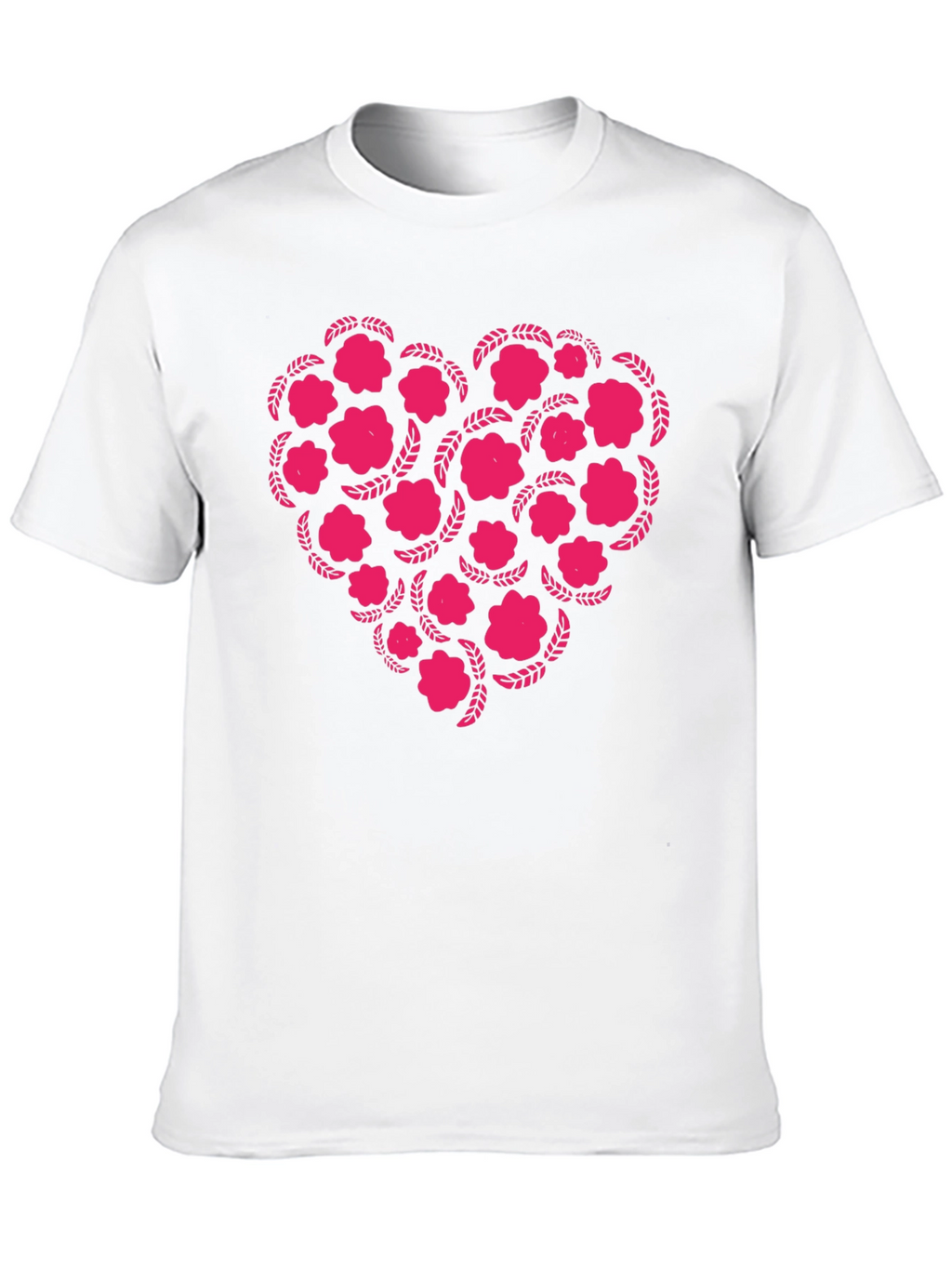 Floral Heart Graphic Tee - Black