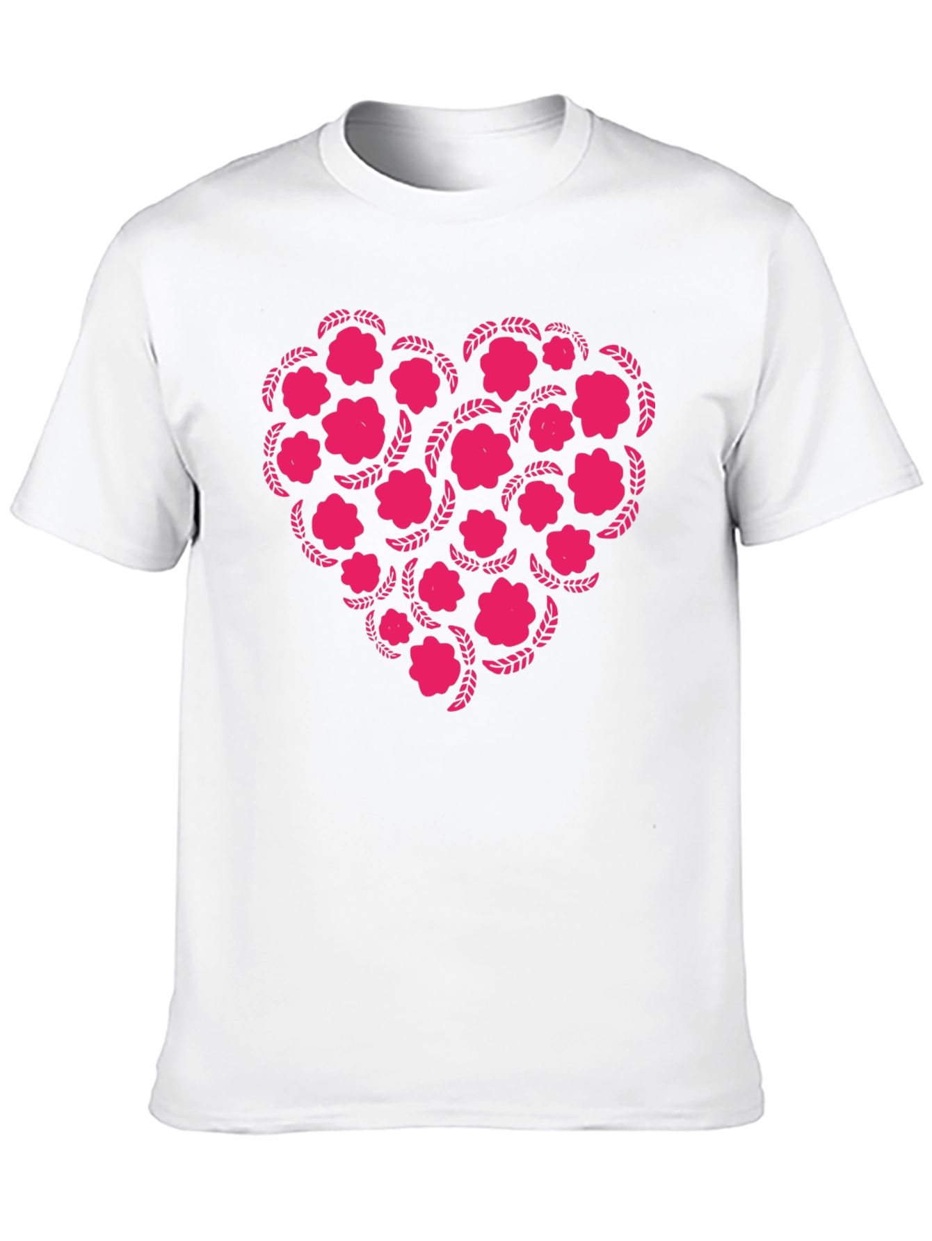 Floral Heart Graphic Tee - Black