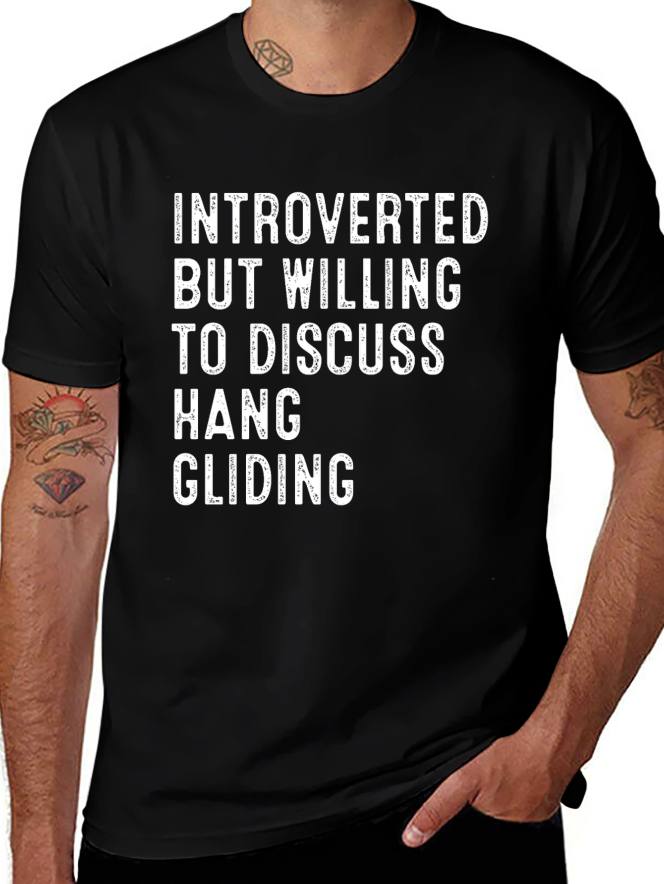 Introverted Hang Gliding T-Shirt - Soft Cotton Tee