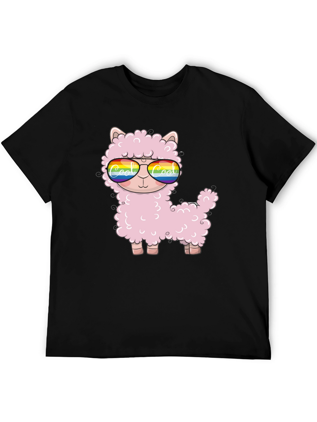 Cool Llama Black T-Shirt