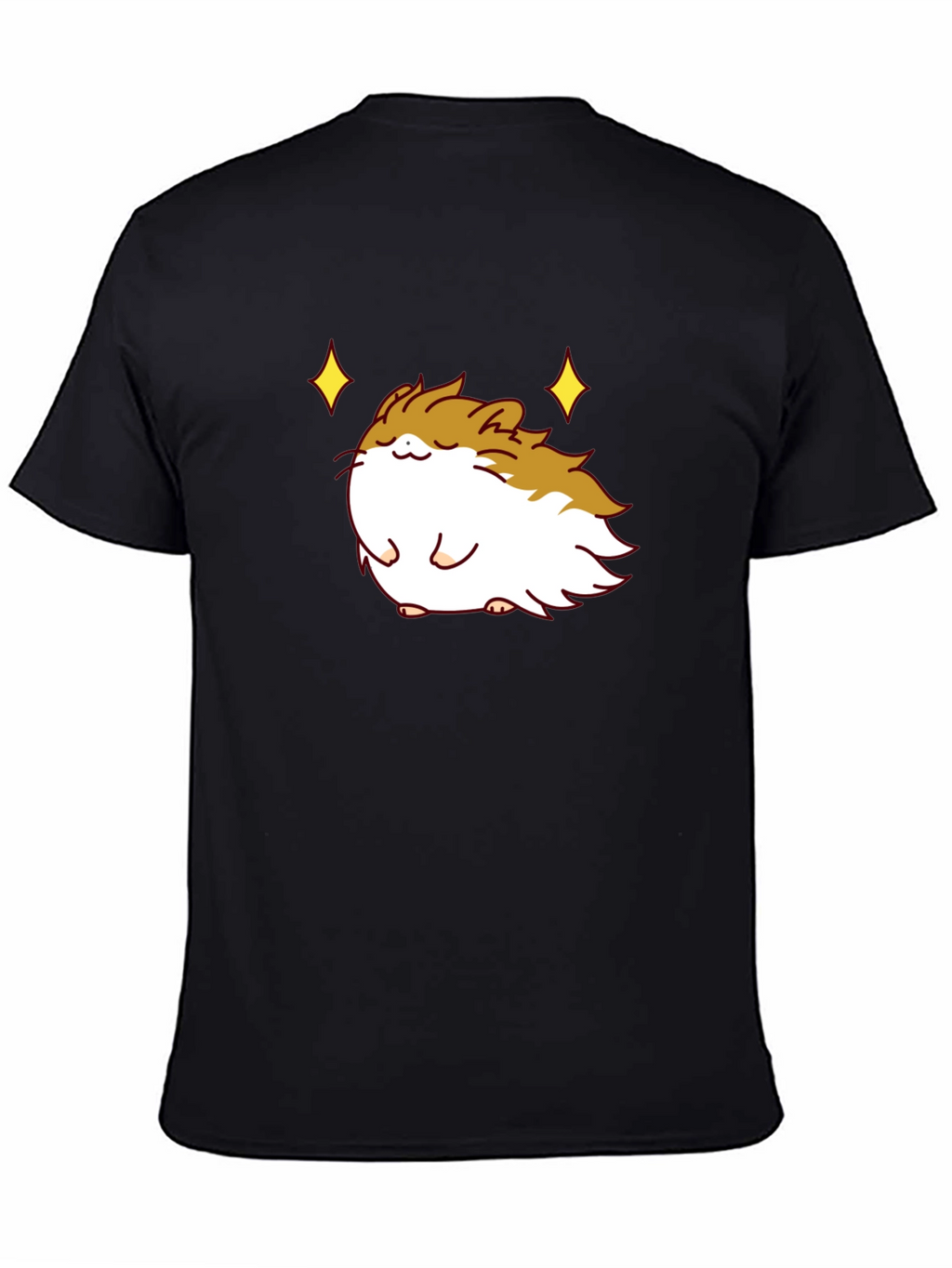 Cute Guinea Pig Graphic T-Shirt - Black