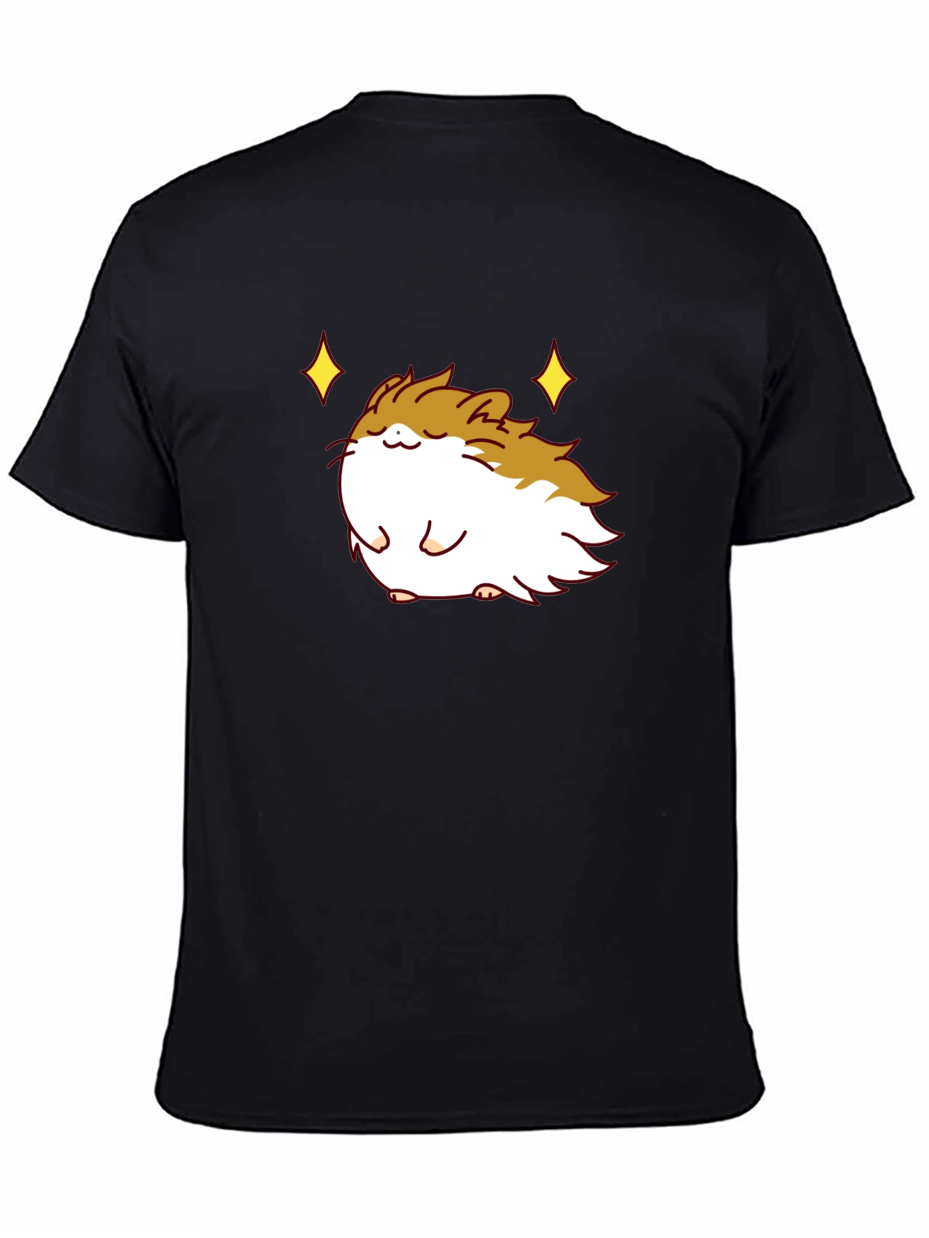 Cute Guinea Pig Graphic T-Shirt - Black