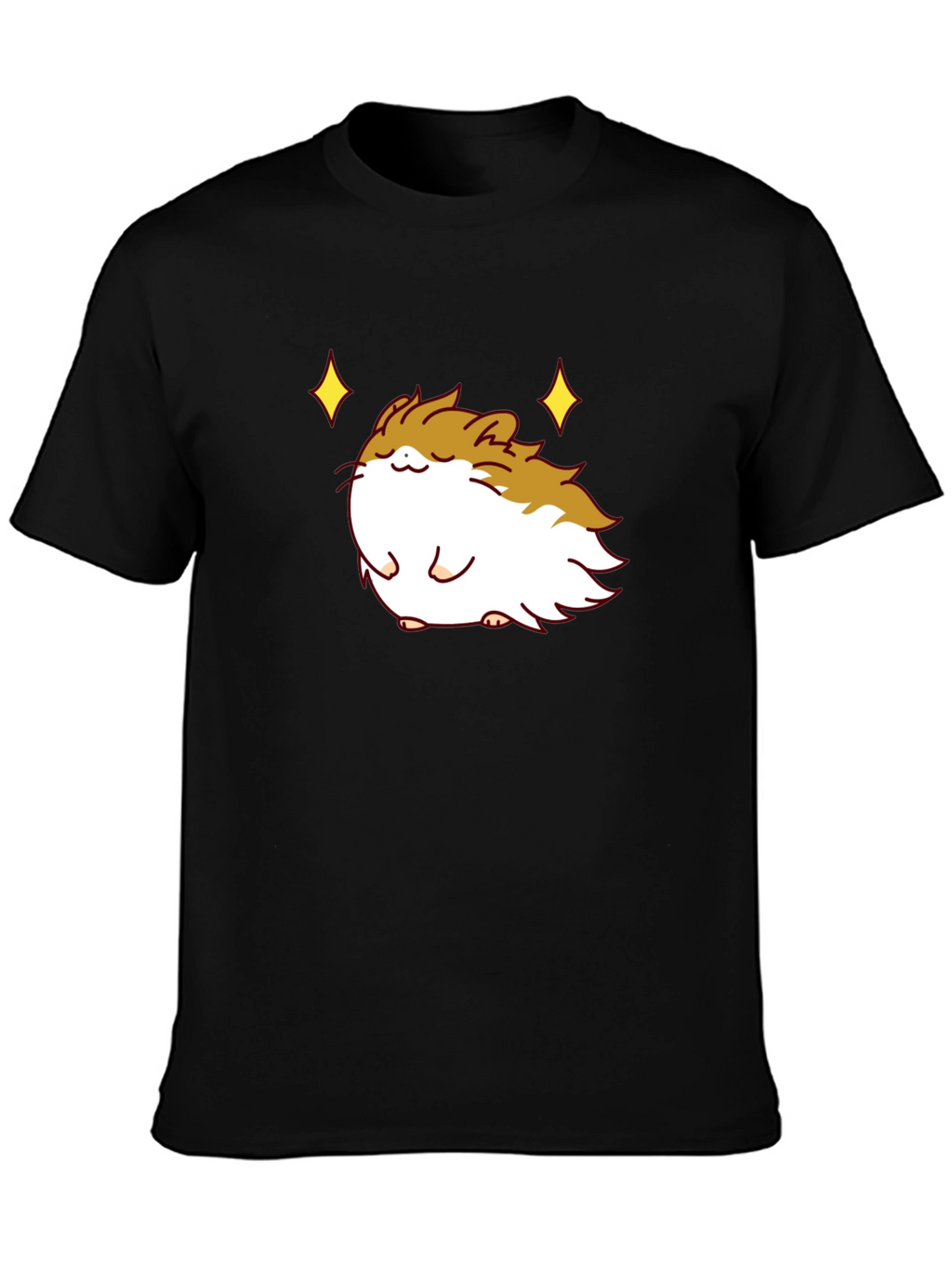 Cute Guinea Pig Graphic T-Shirt - Black