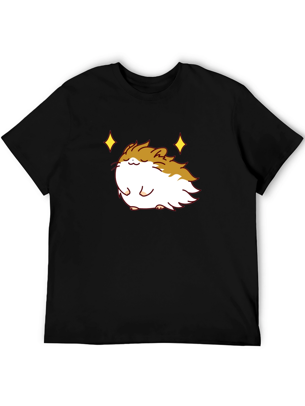 Cute Guinea Pig Graphic T-Shirt - Black