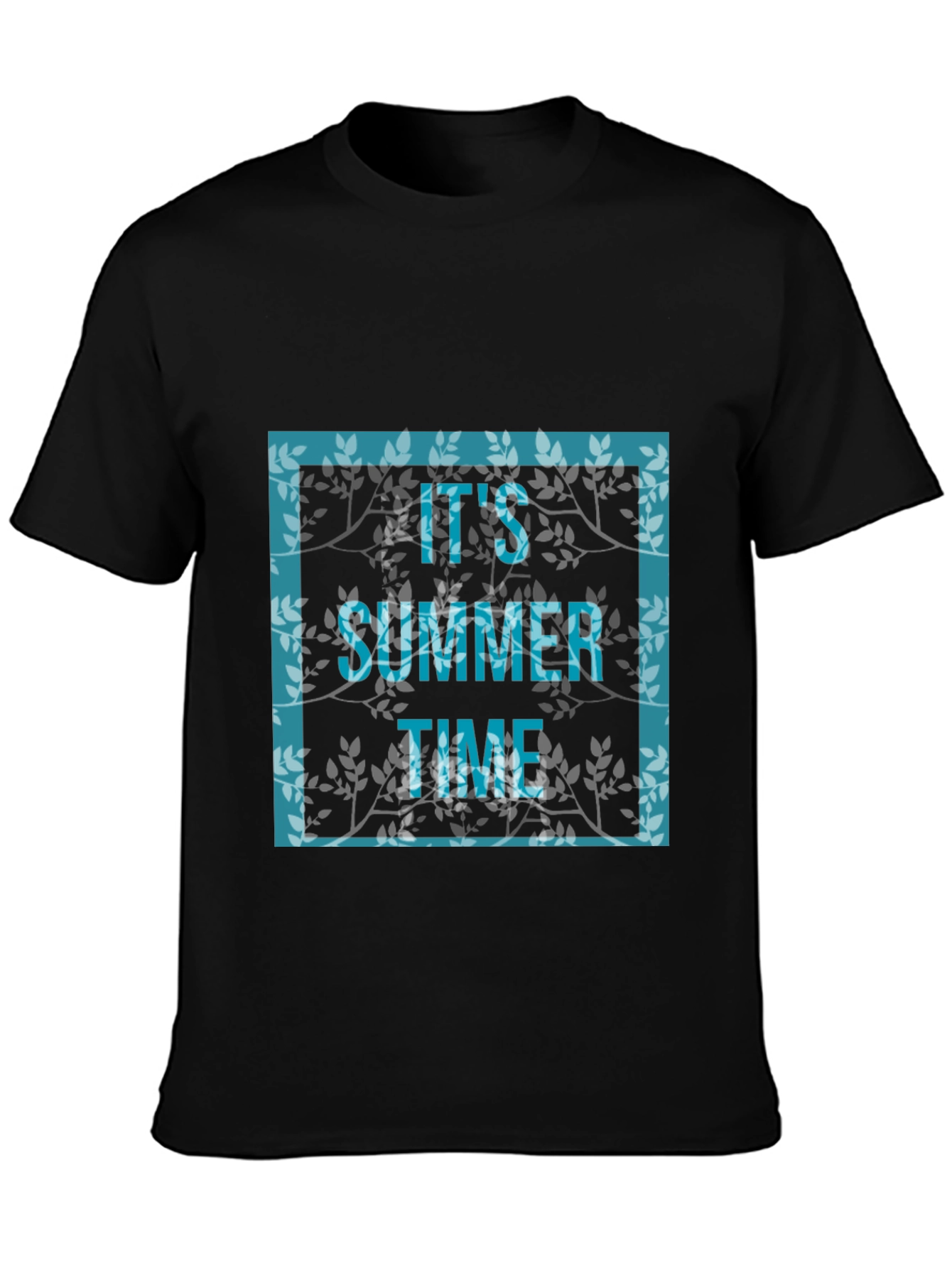 Its Summer Time Graphic Tee - Trendy Black T-Shirt