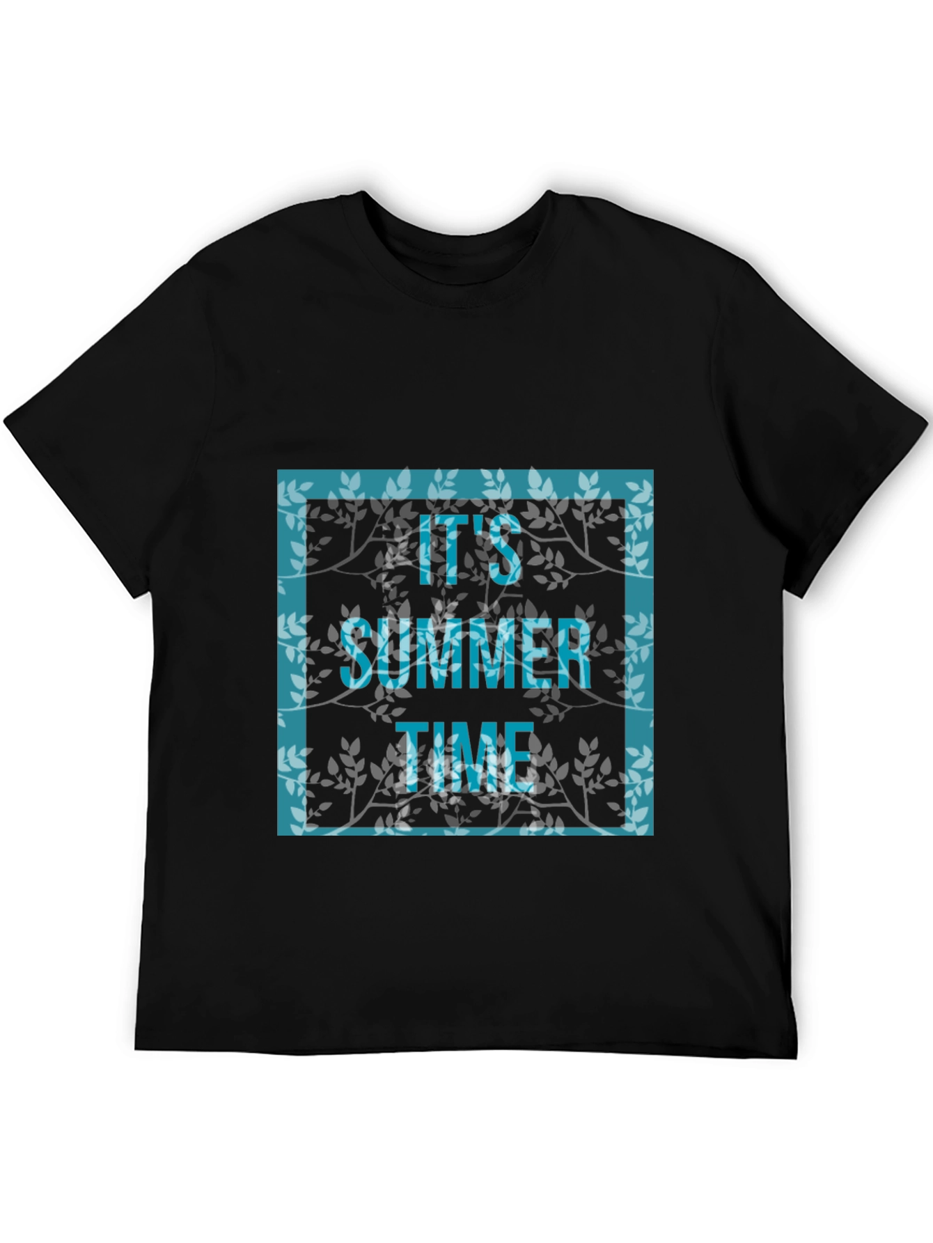Its Summer Time Graphic Tee - Trendy Black T-Shirt