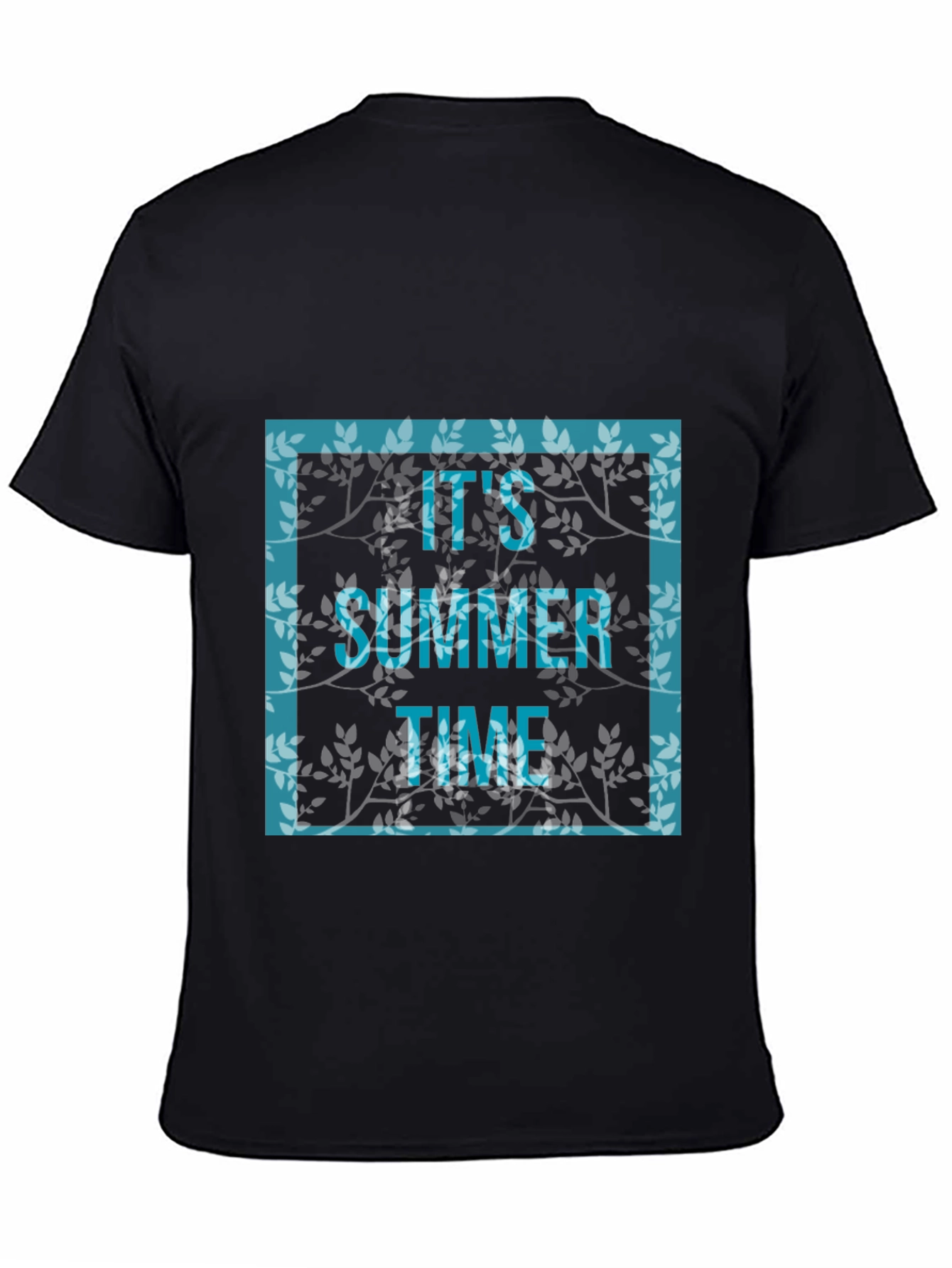 Its Summer Time Graphic Tee - Trendy Black T-Shirt