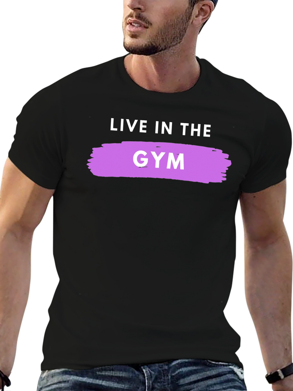 Live In The Gym Black Graphic Tee