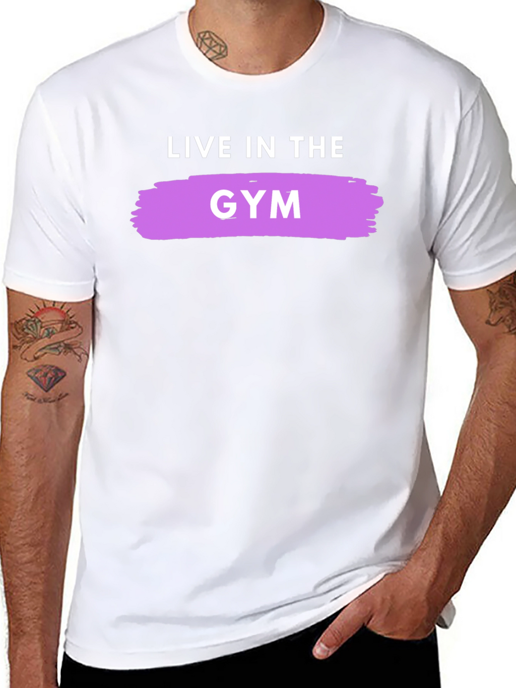 Live In The Gym Black Graphic Tee