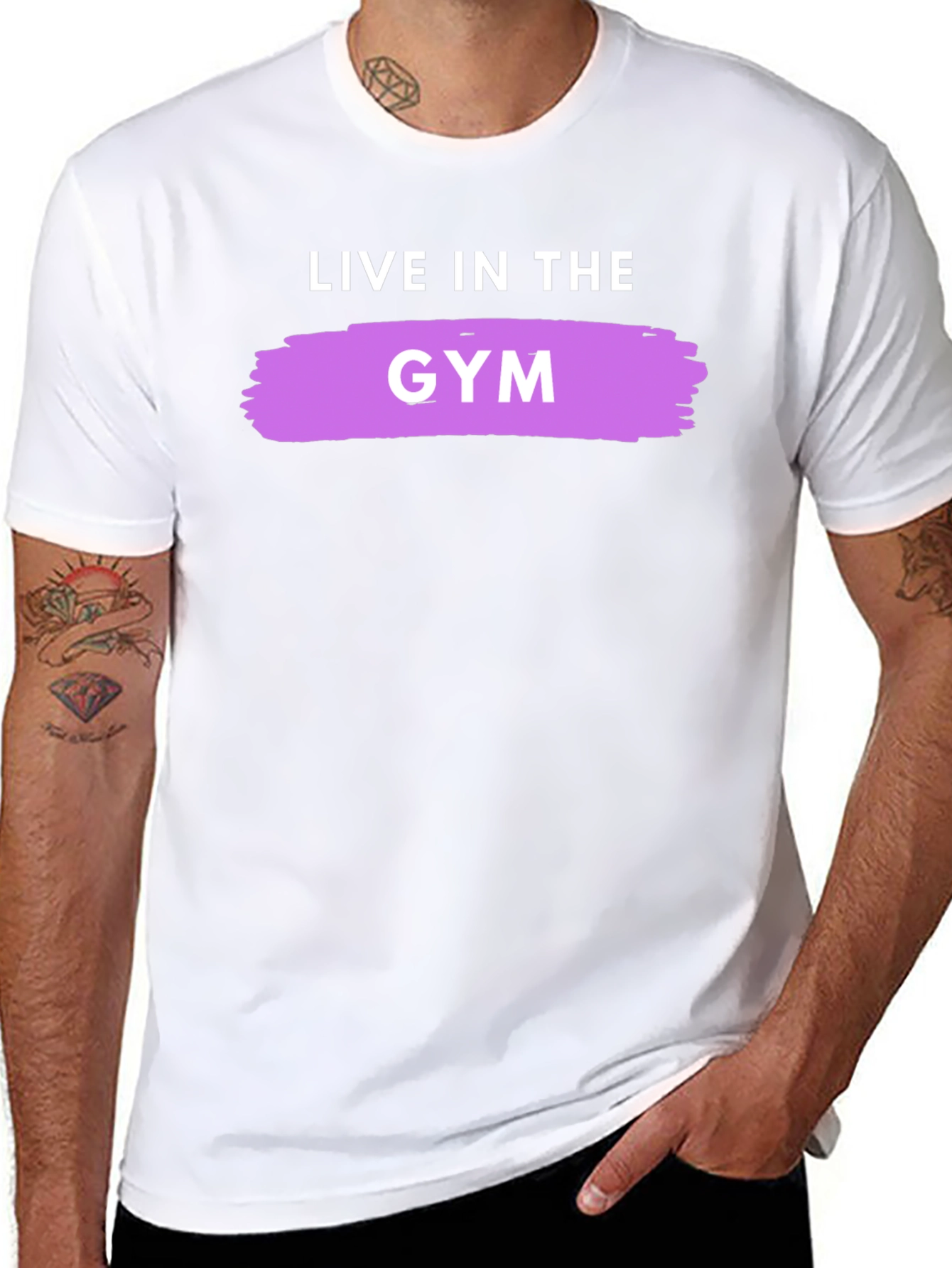 Live In The Gym Black Graphic Tee