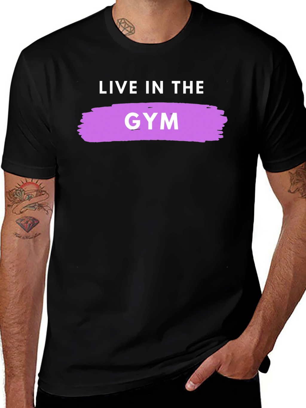 Live In The Gym Black Graphic Tee