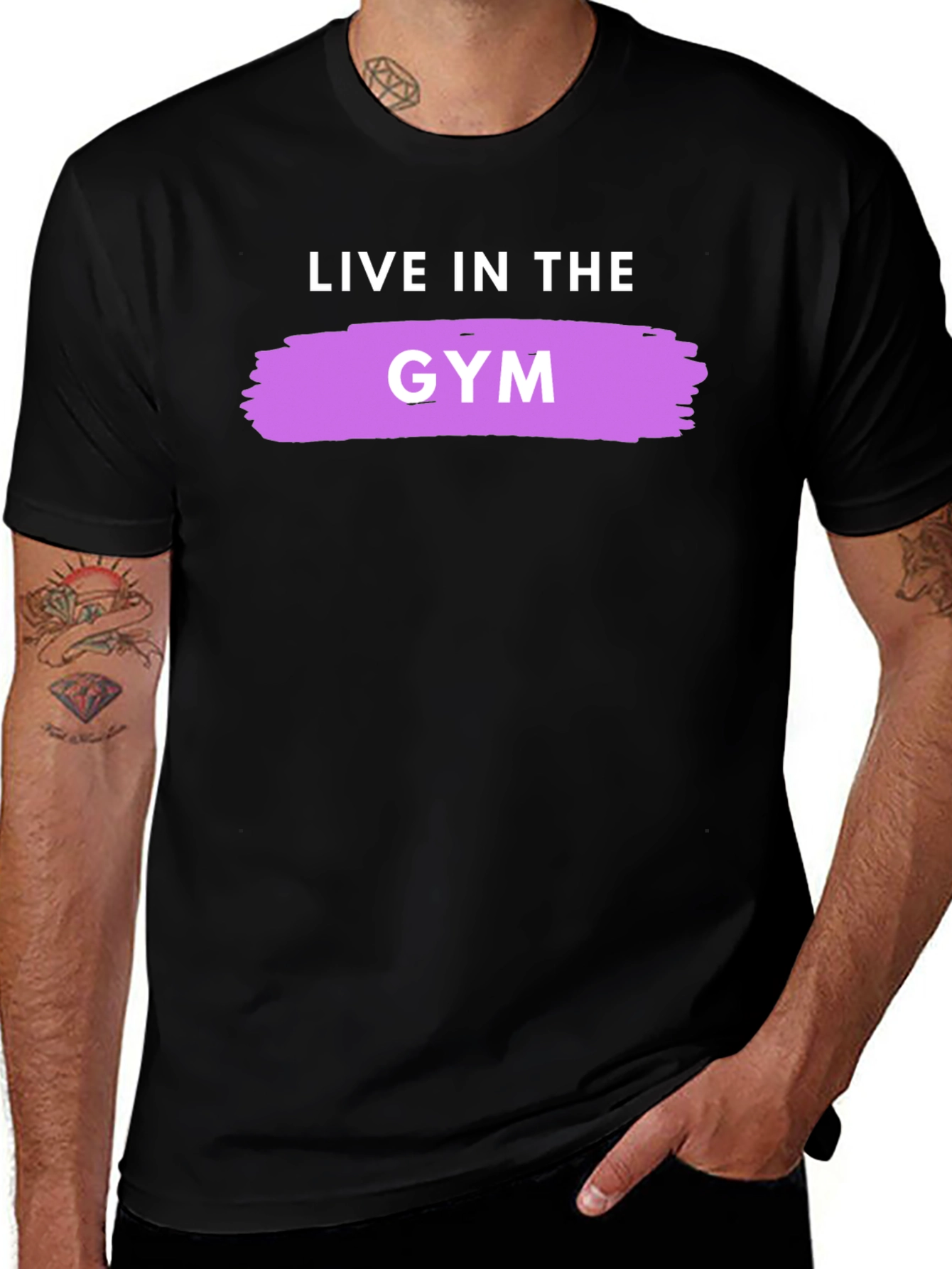 Live In The Gym Black Graphic Tee