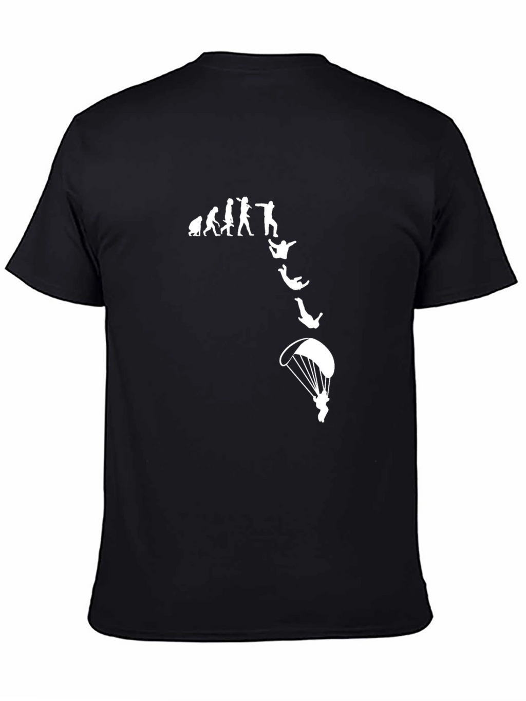 Evolution of Skydiving Black T-Shirt