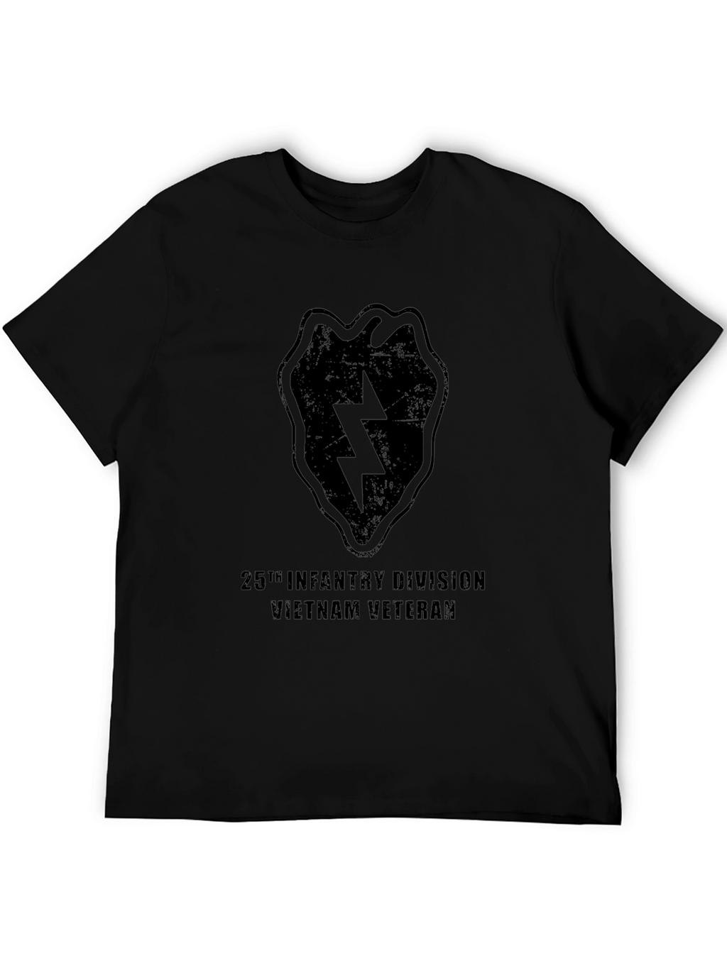 25th Infantry Division Vietnam Veteran Black T-Shirt