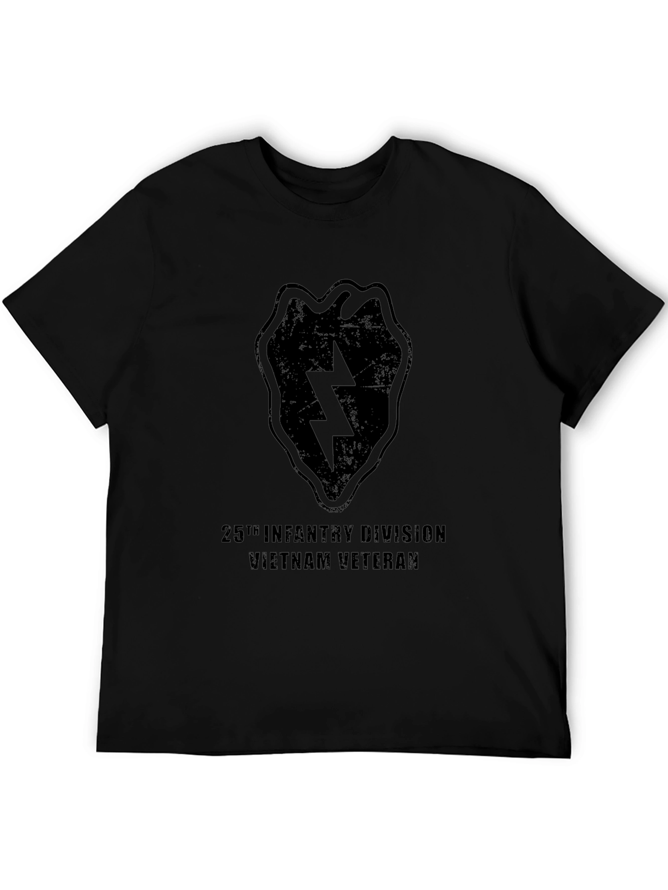 25th Infantry Division Vietnam Veteran Black T-Shirt