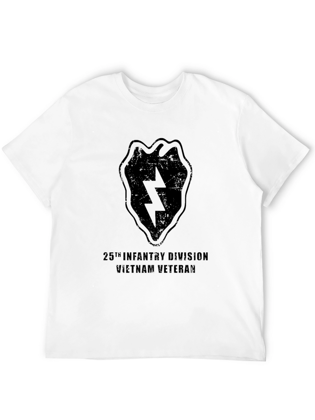 25th Infantry Division Vietnam Veteran Black T-Shirt