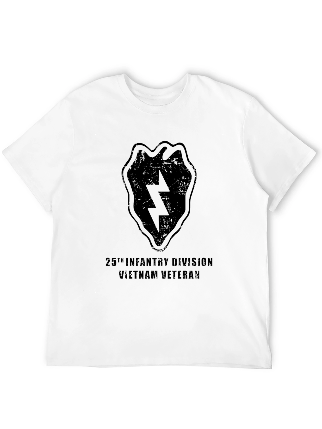 25th Infantry Division Vietnam Veteran Black T-Shirt