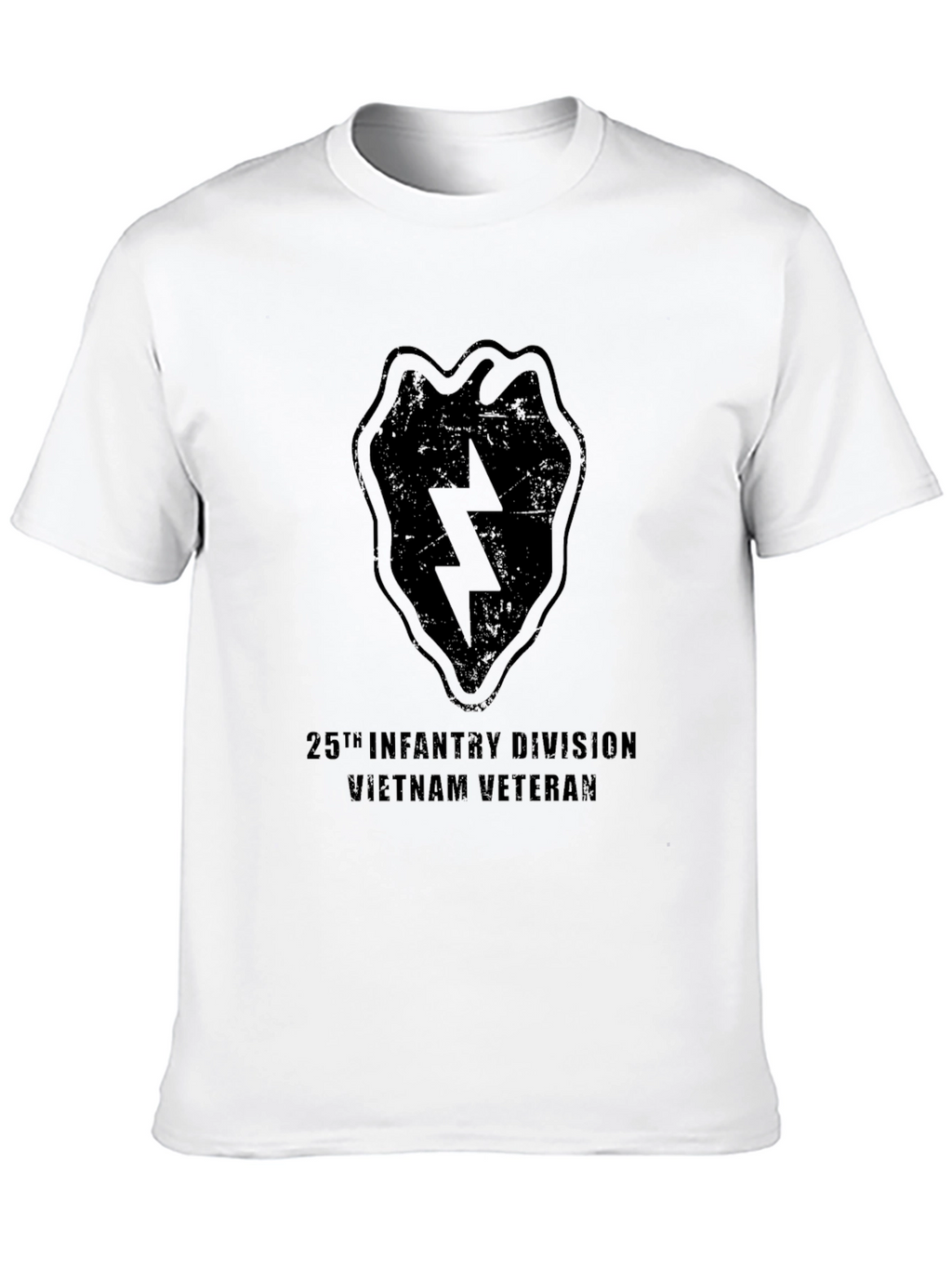 25th Infantry Division Vietnam Veteran Black T-Shirt