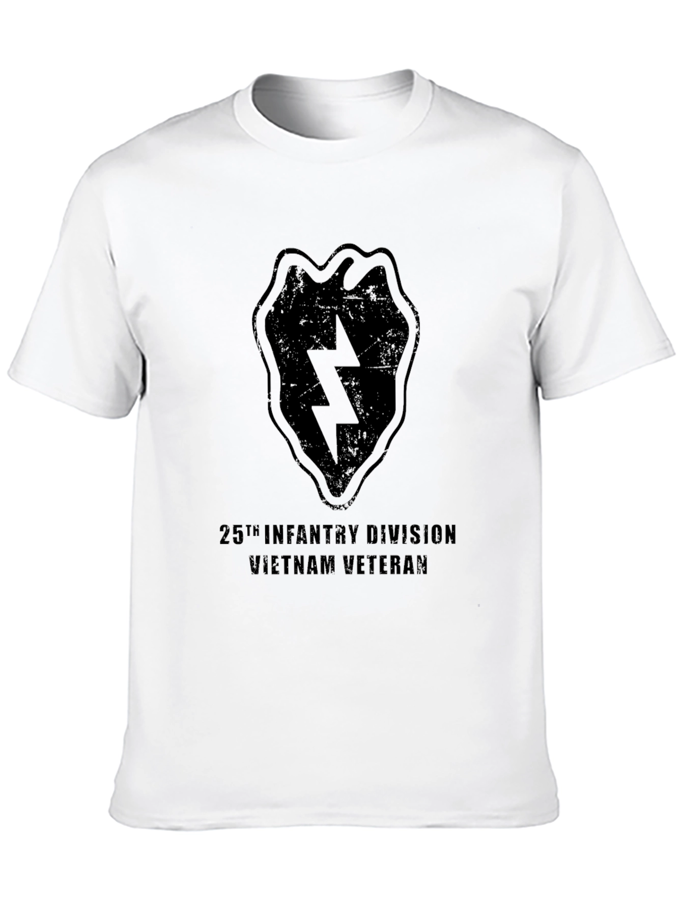 25th Infantry Division Vietnam Veteran Black T-Shirt