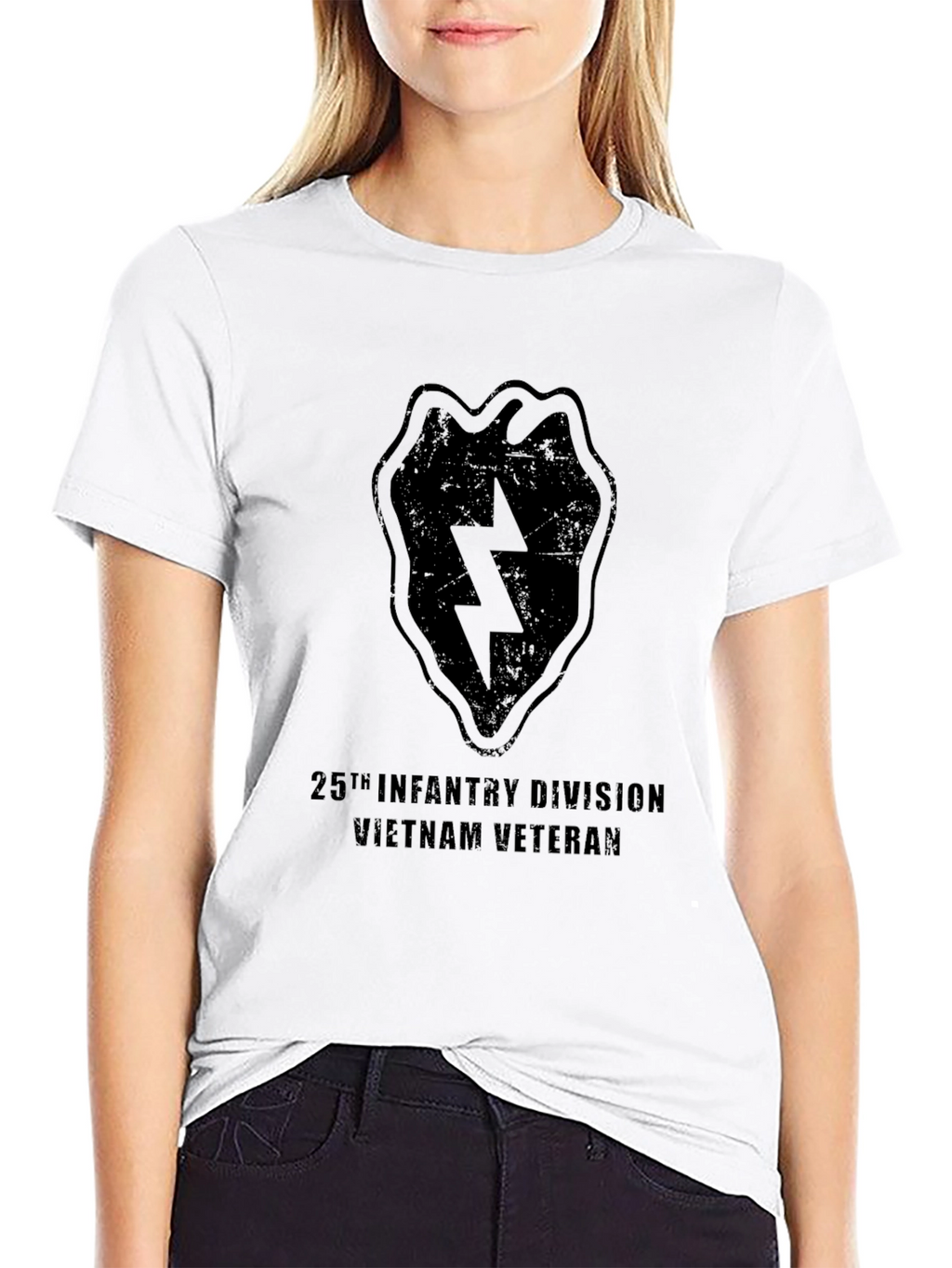 25th Infantry Division Vietnam Veteran Black T-Shirt