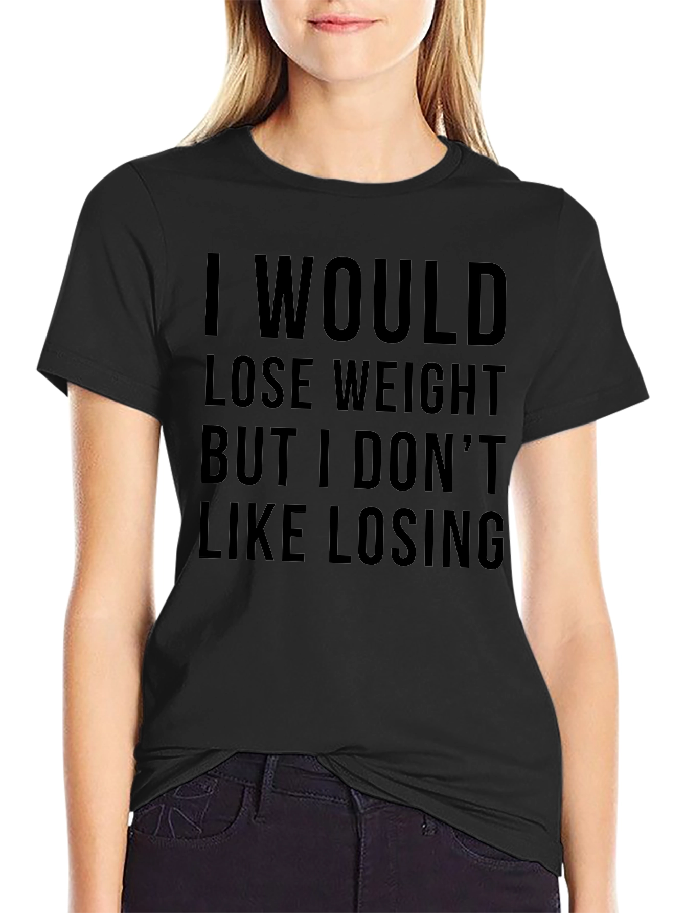 Humorous Weight Loss T-Shirt - I Dont Like Losing
