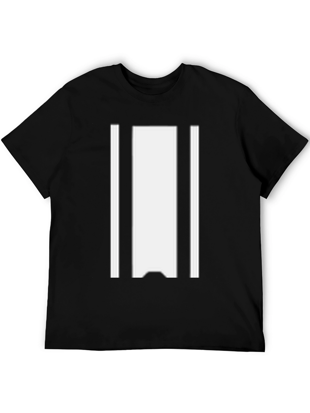 Modern Striped Graphic Tee - Black