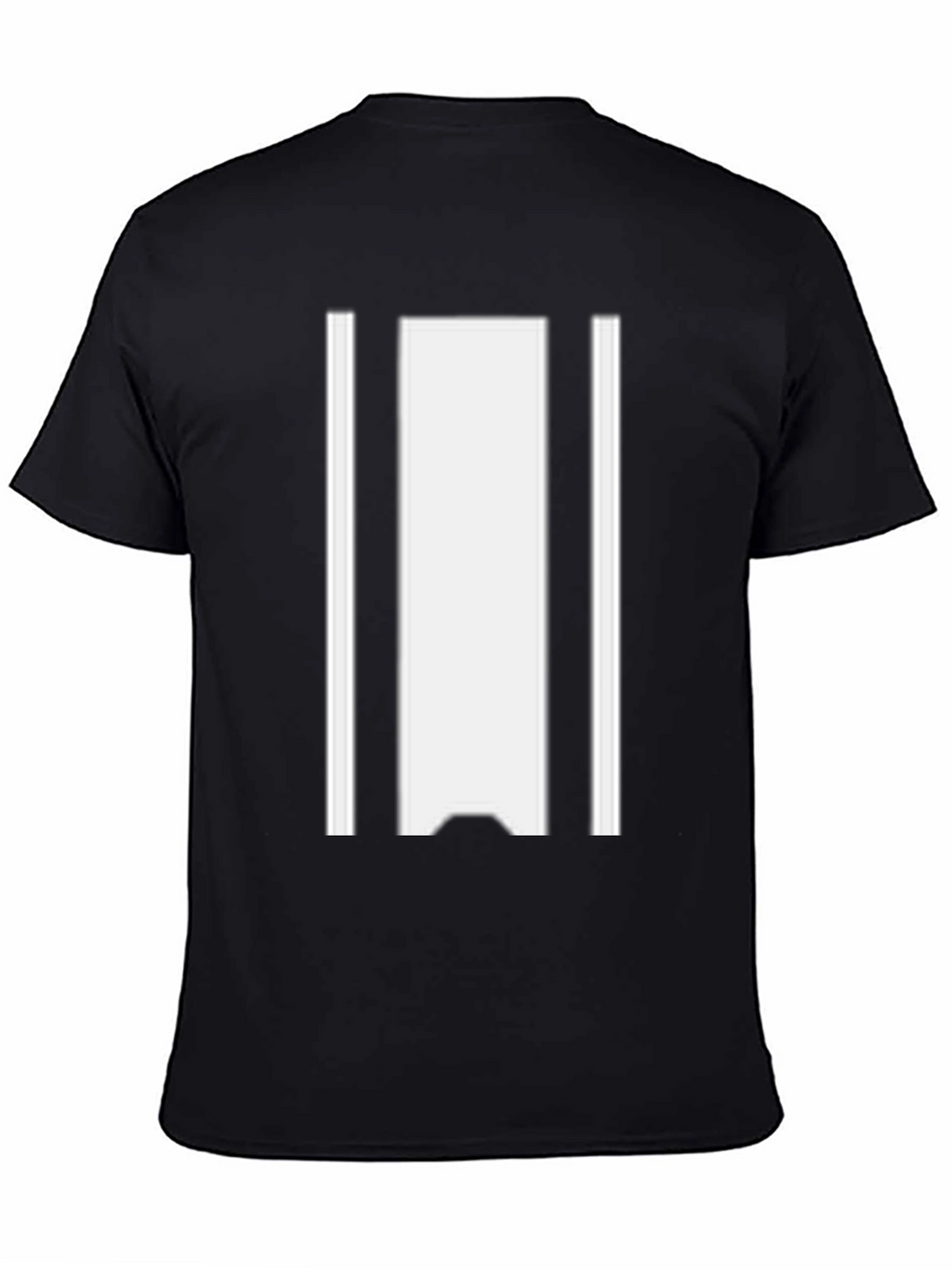 Modern Striped Graphic Tee - Black