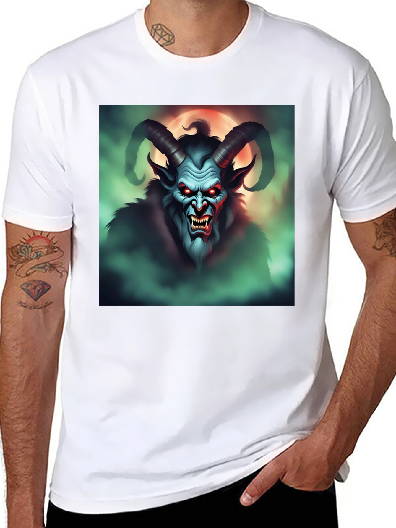 Krampus Graphic Tee - Spooky Holiday Apparel