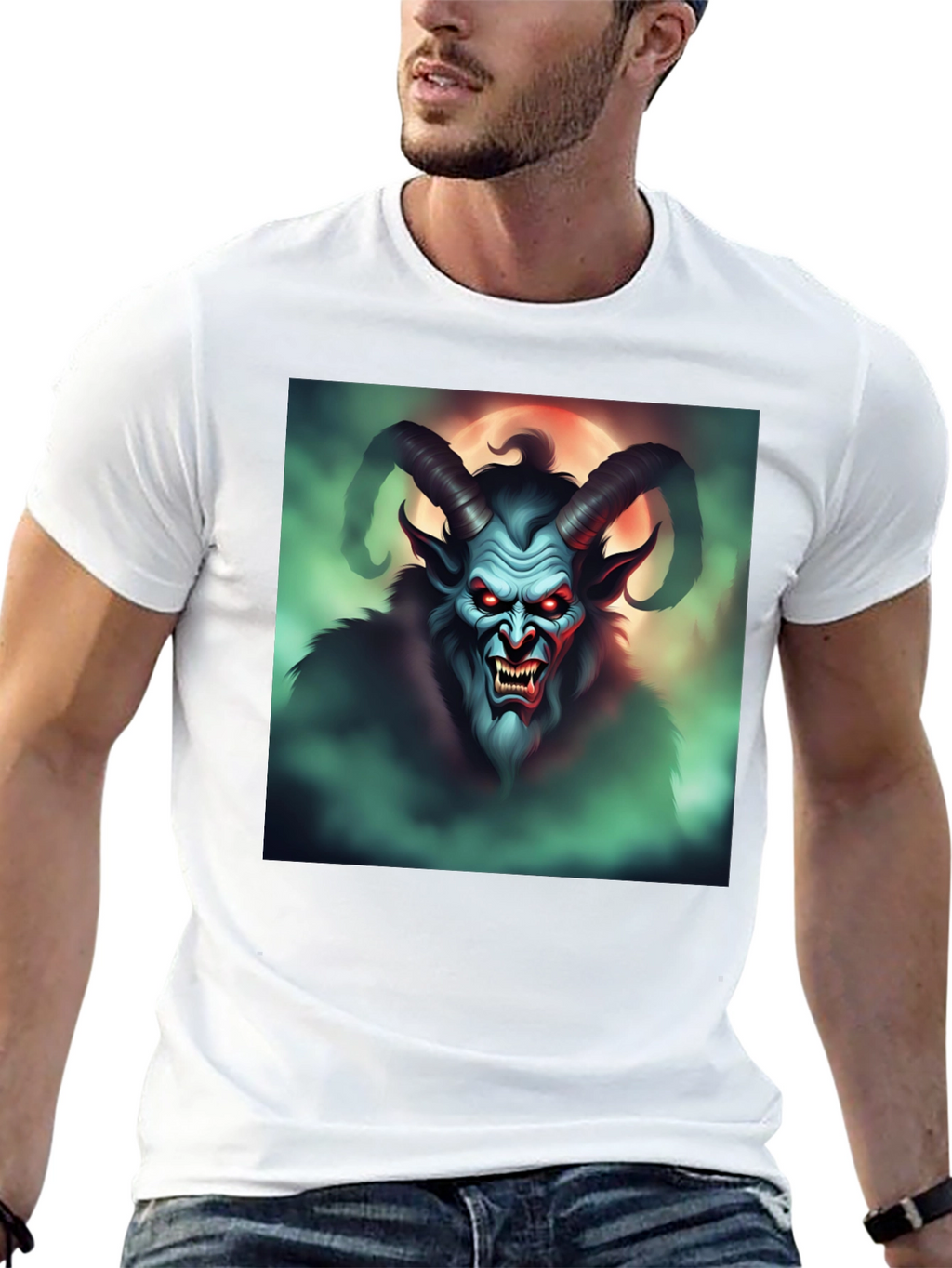Krampus Graphic Tee - Spooky Holiday Apparel