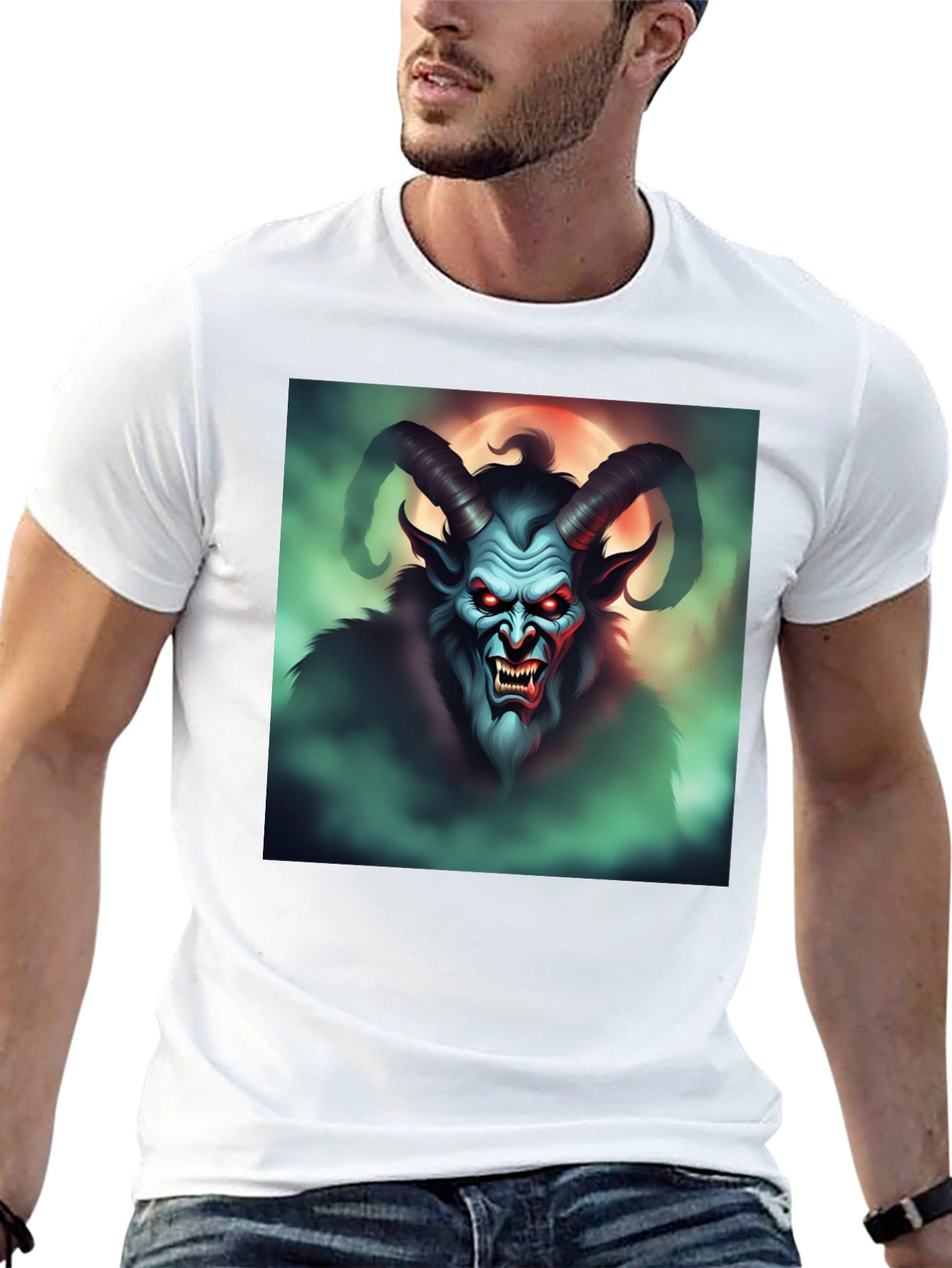 Krampus Graphic Tee - Spooky Holiday Apparel