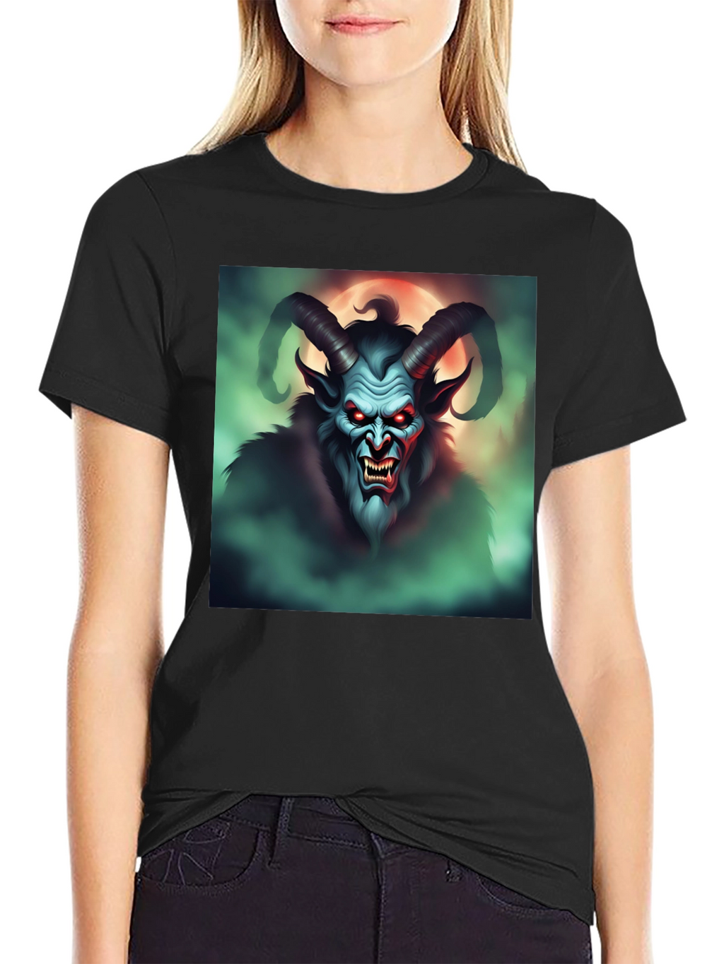 Krampus Graphic Tee - Spooky Holiday Apparel