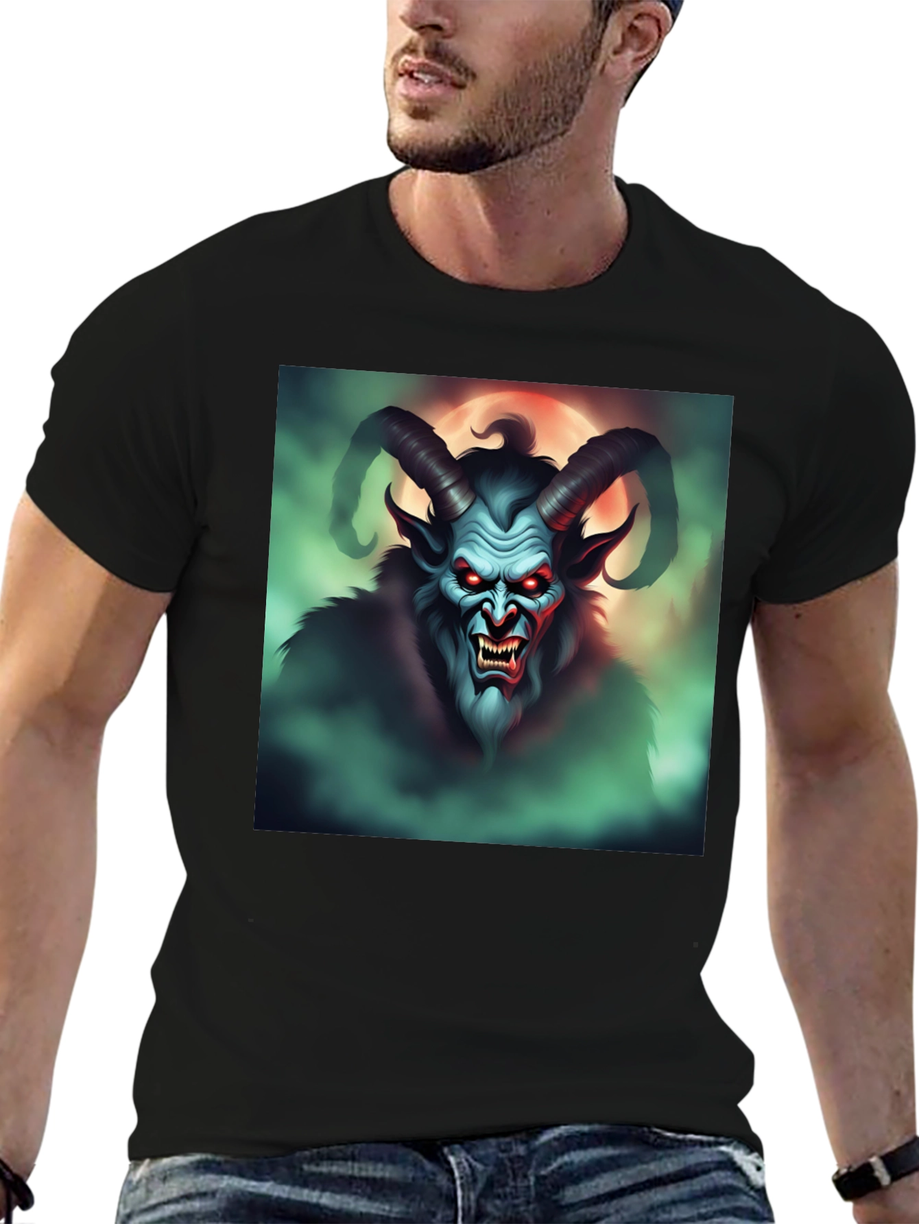 Krampus Graphic Tee - Spooky Holiday Apparel