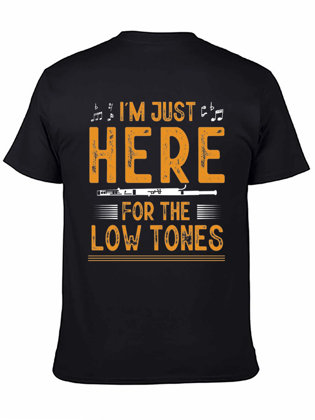 Music Lover T-Shirt: Low Tones Flute Player
