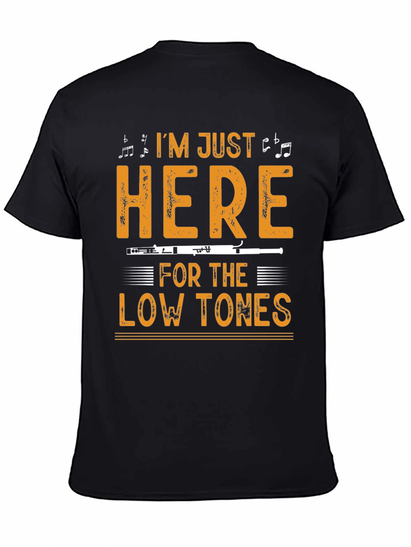 Music Lover T-Shirt: Low Tones Flute Player