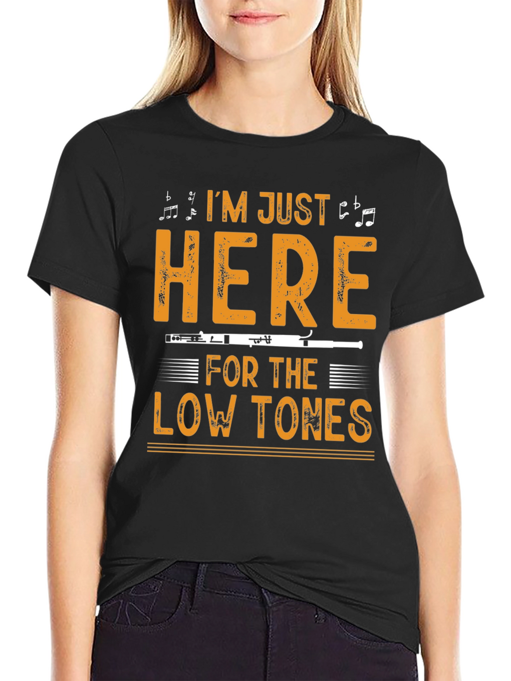 Music Lover T-Shirt: Low Tones Flute Player