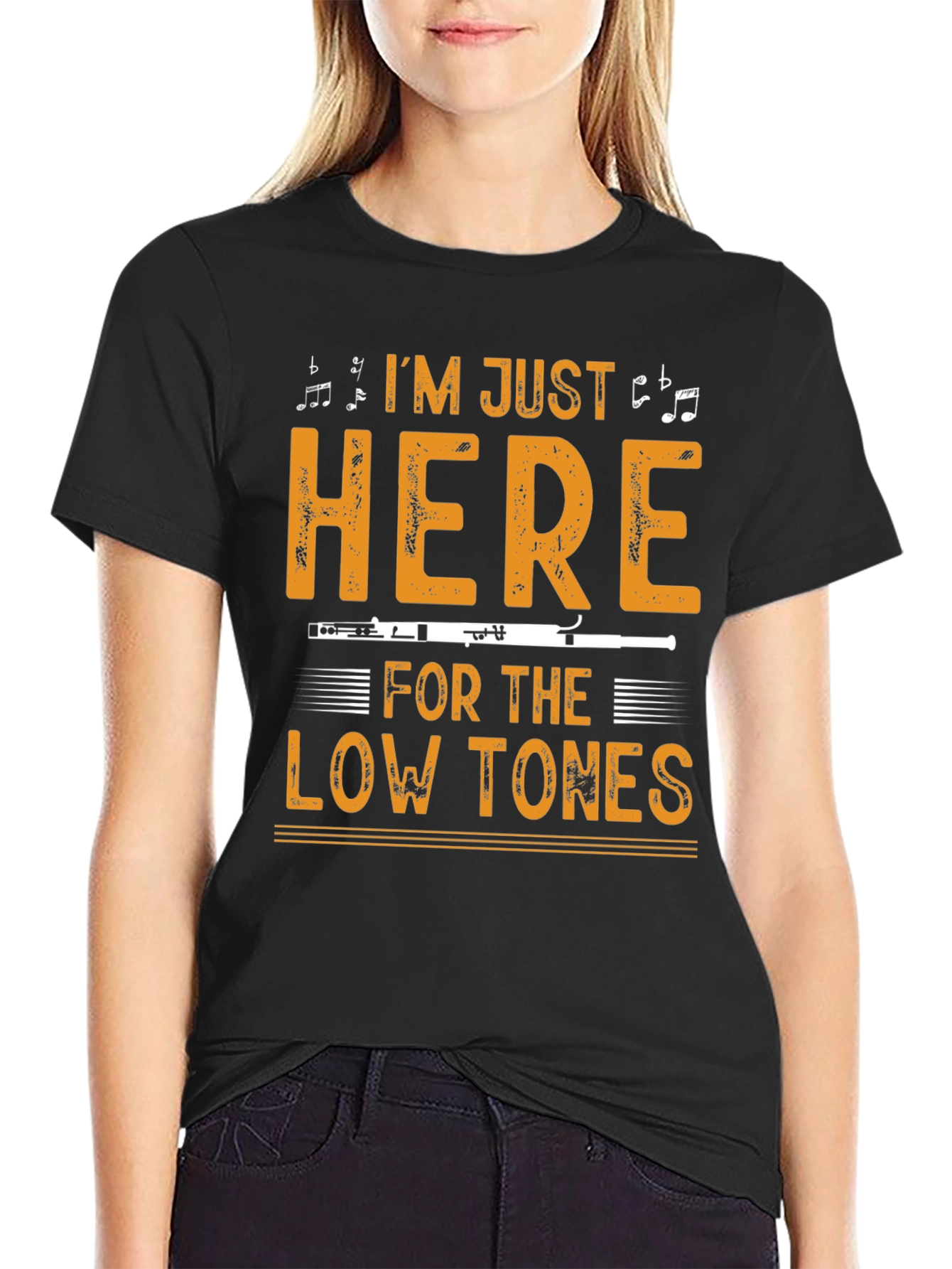 Music Lover T-Shirt: Low Tones Flute Player