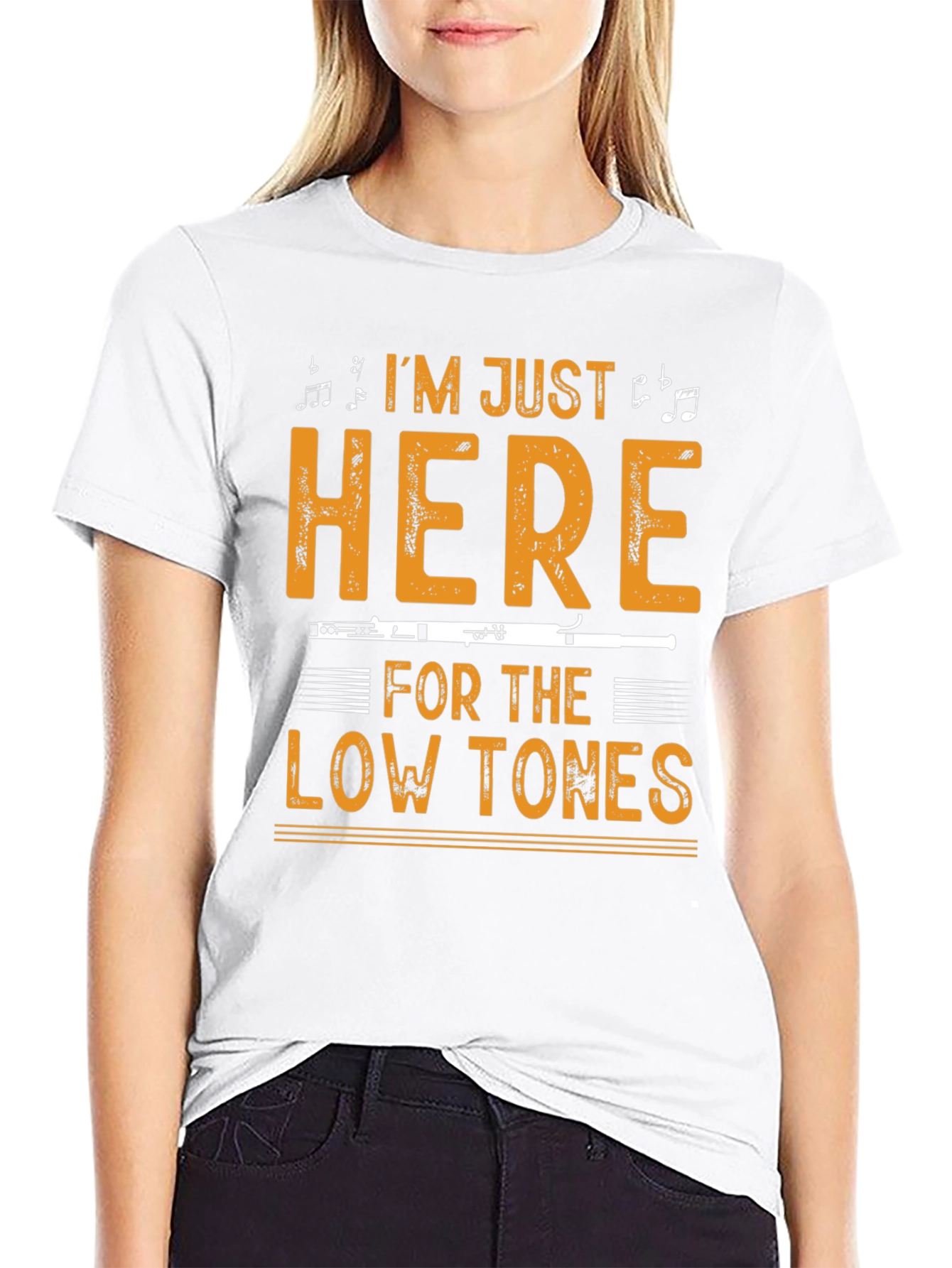Music Lover T-Shirt: Low Tones Flute Player